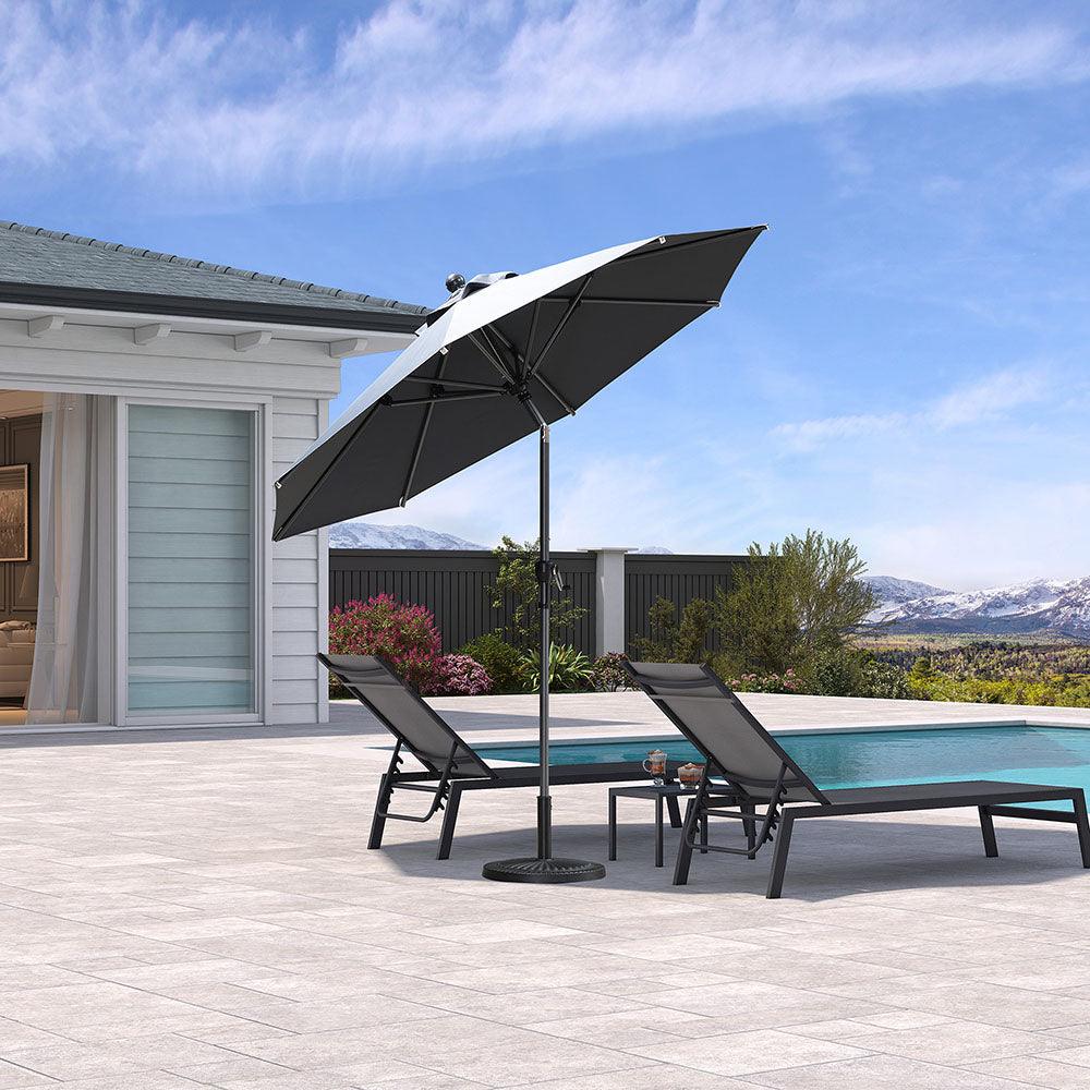Clearance - PURPLE LEAF OPEN BOX Crank and Tilt Outdoor Patio Market Umbrella with Visible Hand Crank System - Image 42