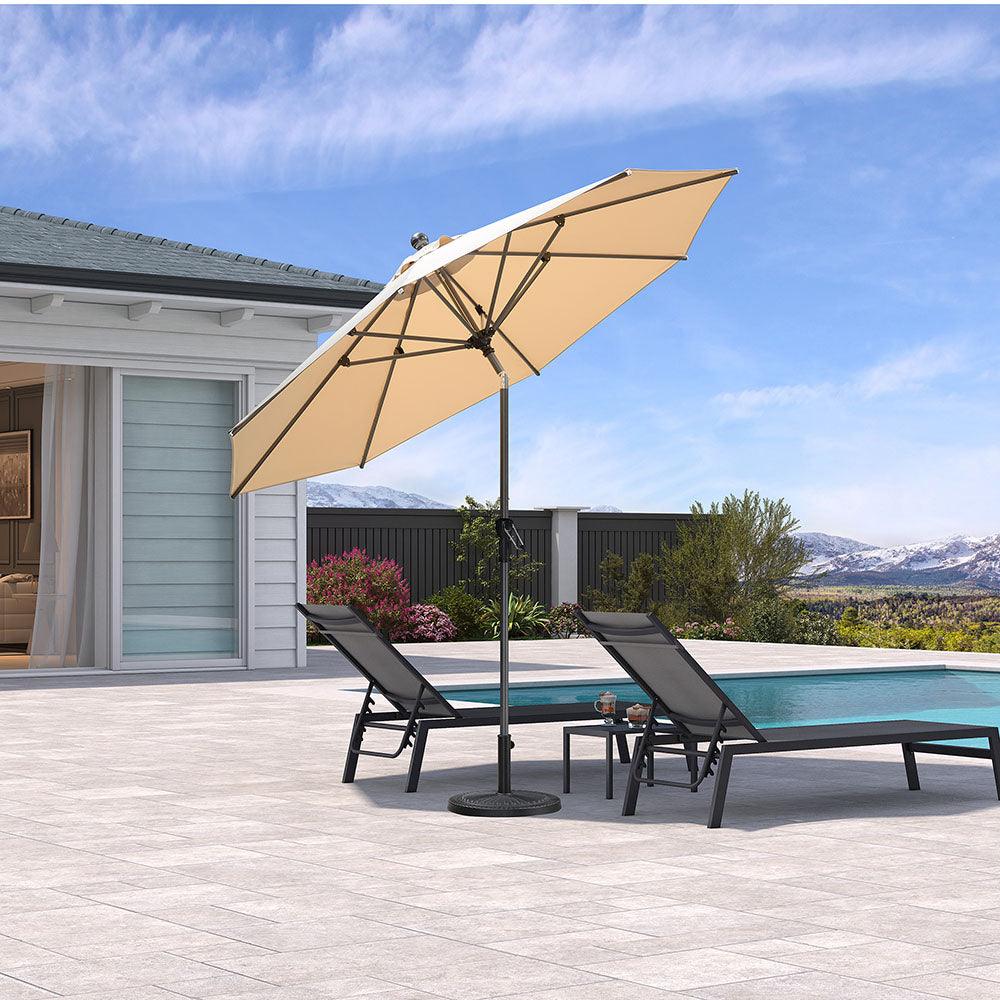 Clearance - PURPLE LEAF OPEN BOX Crank and Tilt Outdoor Patio Market Umbrella with Visible Hand Crank System - Image 47