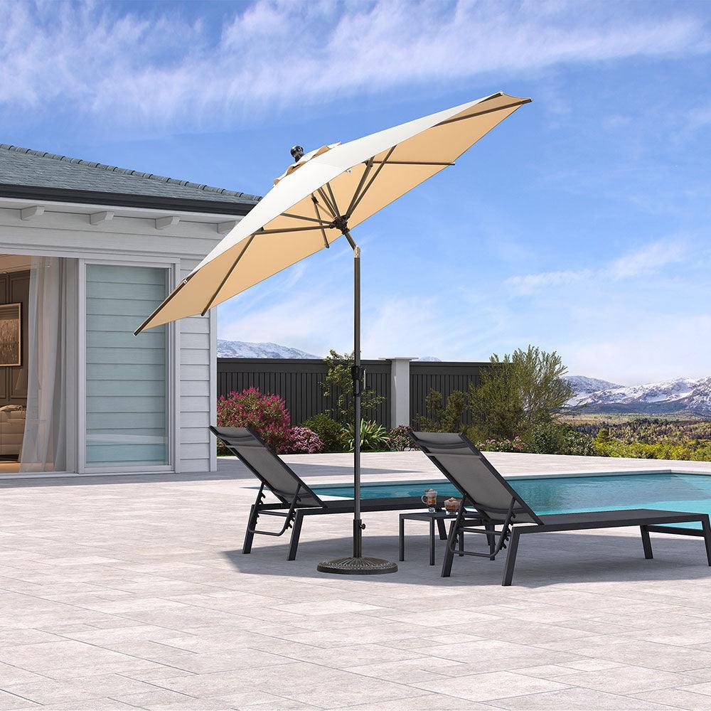 Clearance - PURPLE LEAF OPEN BOX Crank and Tilt Outdoor Patio Market Umbrella with Visible Hand Crank System - Image 50