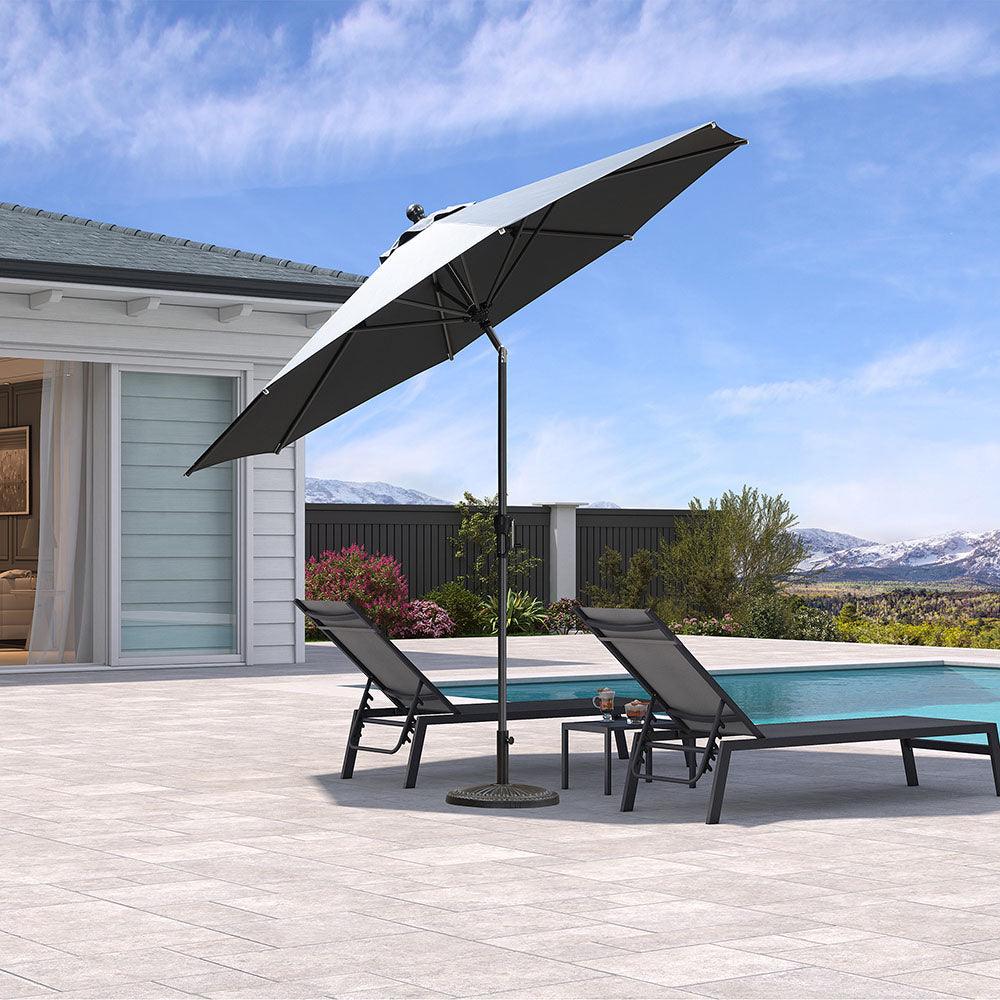 Clearance - PURPLE LEAF OPEN BOX Crank and Tilt Outdoor Patio Market Umbrella with Visible Hand Crank System - Image 53