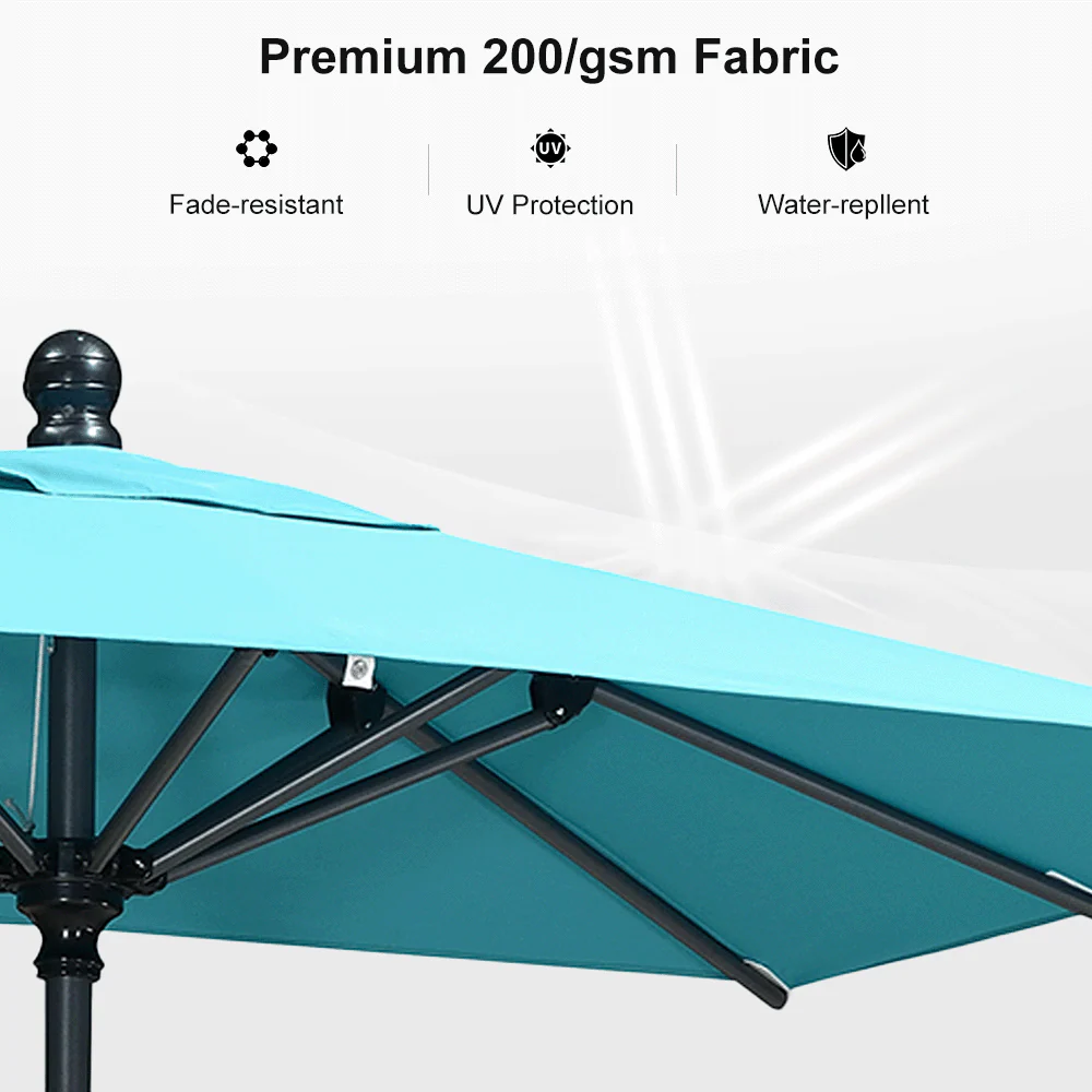 Clearance - PURPLE LEAF OPEN BOX Crank and Tilt Outdoor Patio Market Umbrella with Visible Hand Crank System - Image 85