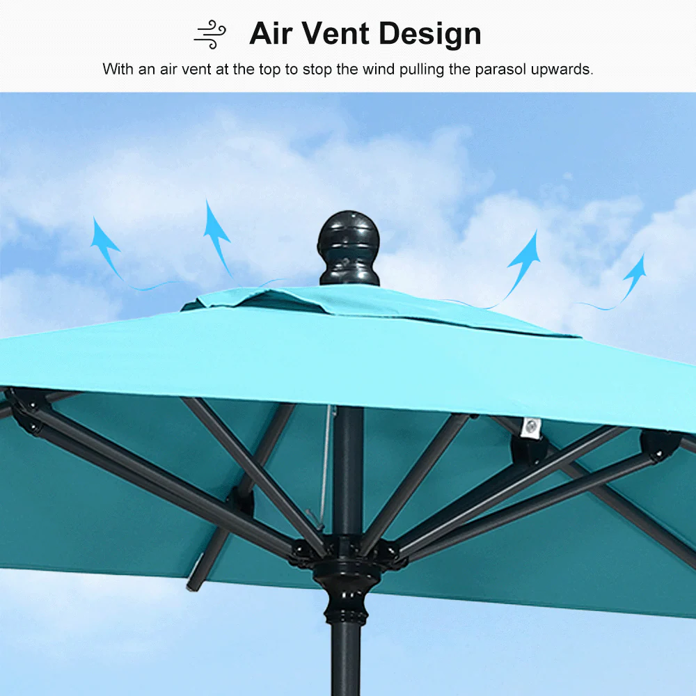 Clearance - PURPLE LEAF OPEN BOX Crank and Tilt Outdoor Patio Market Umbrella with Visible Hand Crank System - Image 91