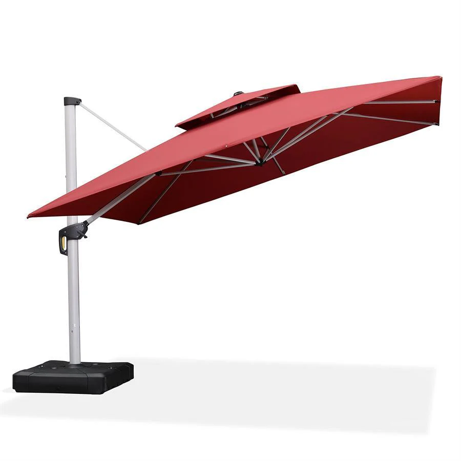 PURPLE LEAF Outdoor Windproof Umbrella, Square Cantilever Umbrella Outside Patio - Image 71