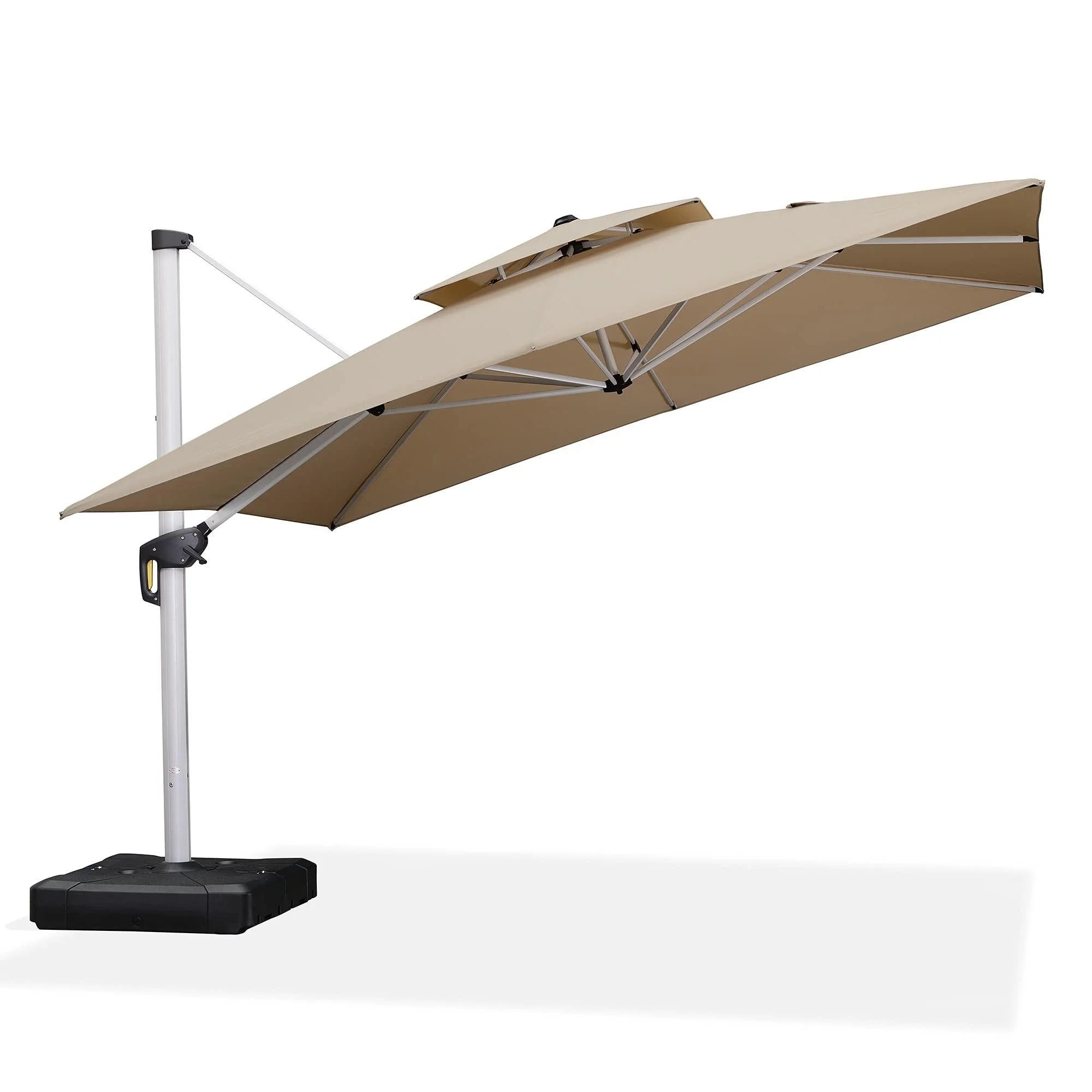 PURPLE LEAF Outdoor Windproof Umbrella, Square Cantilever Umbrella Outside Patio - Image 35