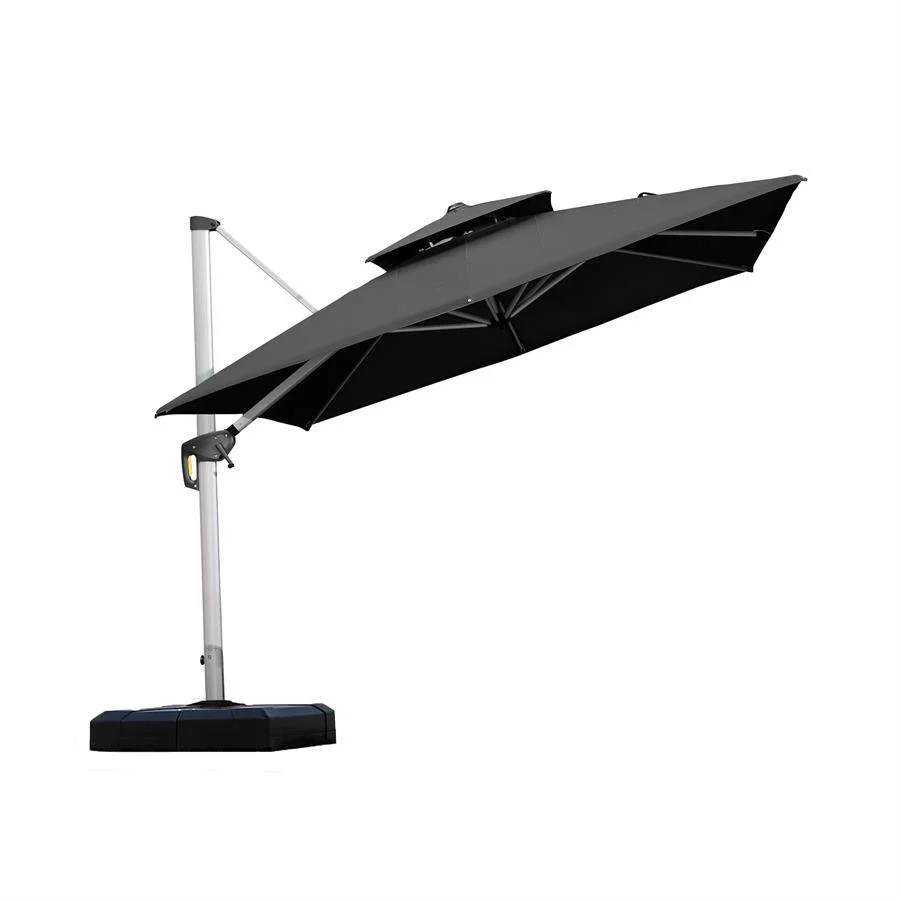 PURPLE LEAF Outdoor Windproof Umbrella, Square Cantilever Umbrella Outside Patio - Image 43