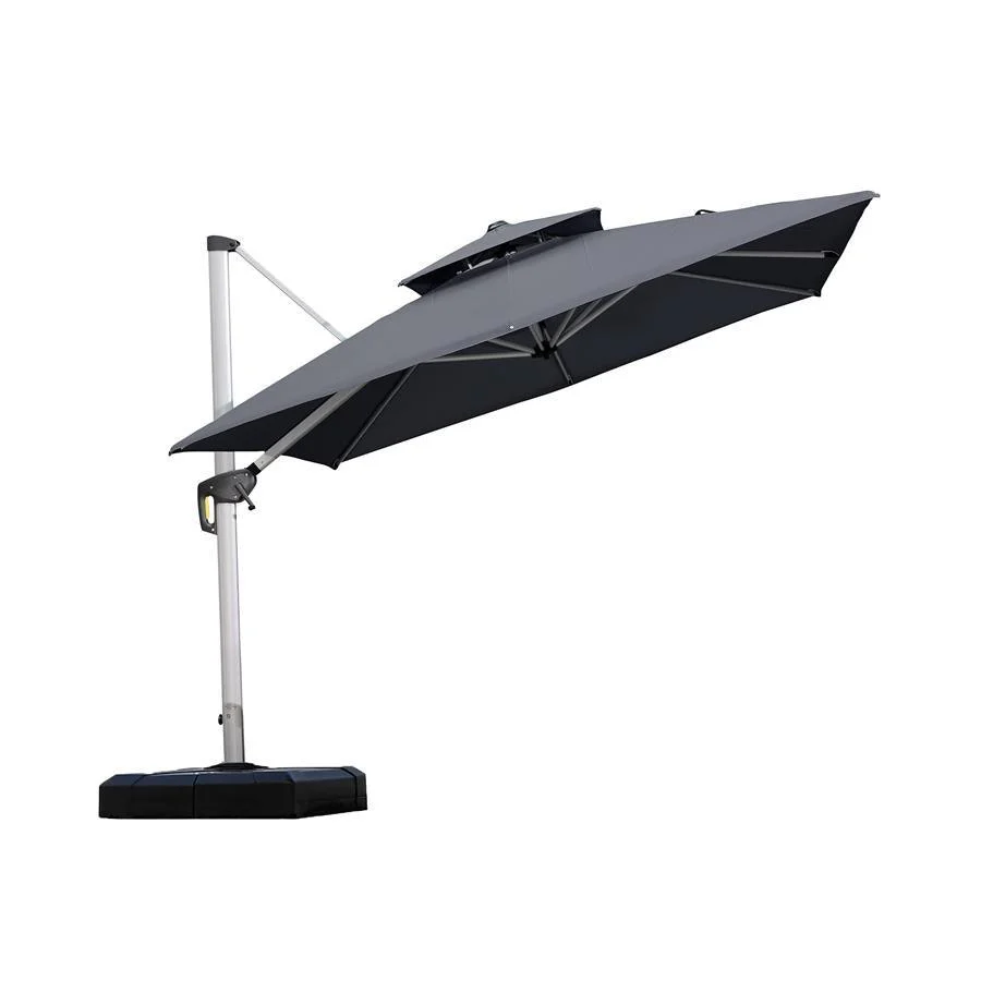 PURPLE LEAF Outdoor Windproof Umbrella, Square Cantilever Umbrella Outside Patio - Image 44