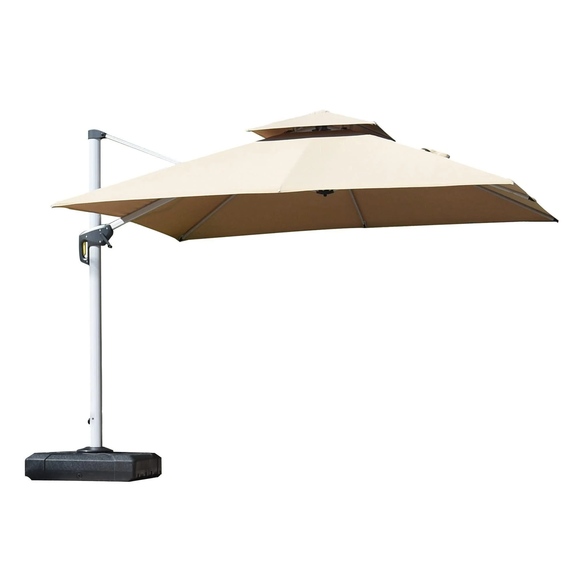 PURPLE LEAF Outdoor Windproof Umbrella, Square Cantilever Umbrella Outside Patio - Image 14