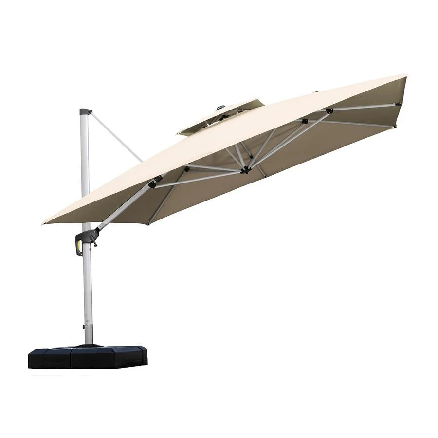 PURPLE LEAF Outdoor Windproof Umbrella, Square Cantilever Umbrella Outside Patio - Image 56