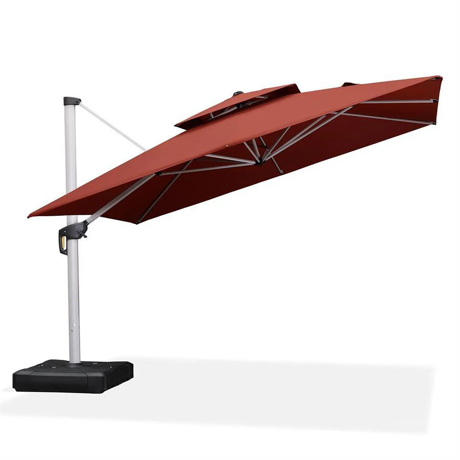 PURPLE LEAF Outdoor Windproof Umbrella, Square Cantilever Umbrella Outside Patio - Image 69