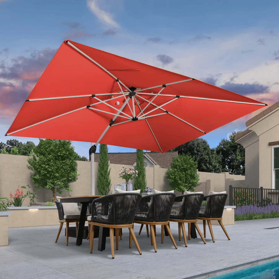 PURPLE LEAF Large Rectangular Porch Umbrella Outside Cantilever Patio Yard Umbrella - Image 40