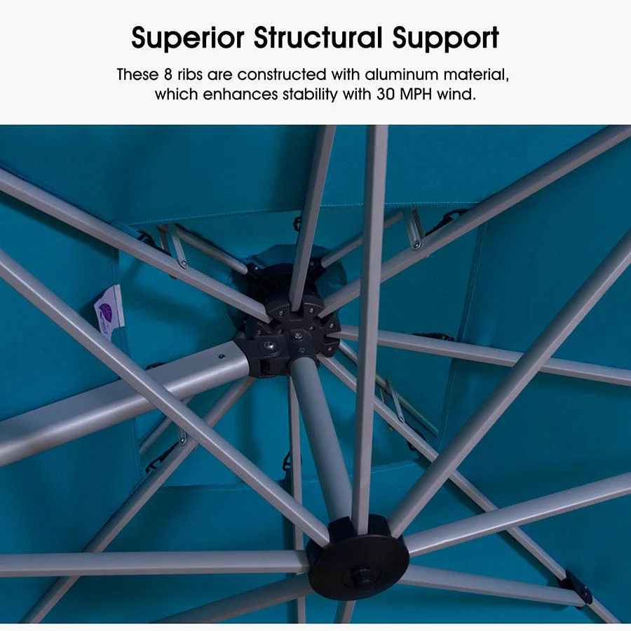 PURPLE LEAF Large Rectangular Porch Umbrella Outside Cantilever Patio Yard Umbrella - Image 83