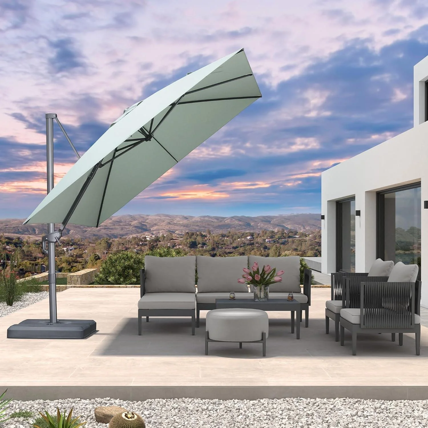 PURPLE LEAF UV Resistant Affordable Patio Outdoor Umbrella with Recycled Fabric - Image 6