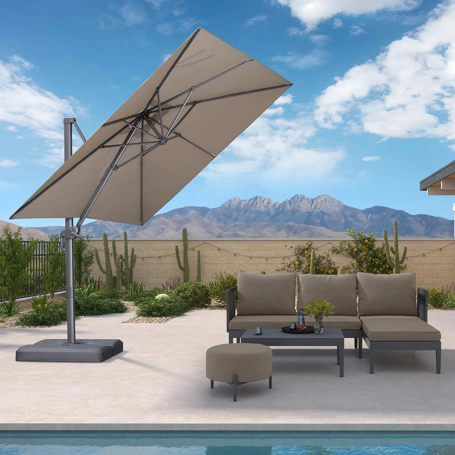 PURPLE LEAF UV Resistant Affordable Patio Outdoor Umbrella with Recycled Fabric - Image 47