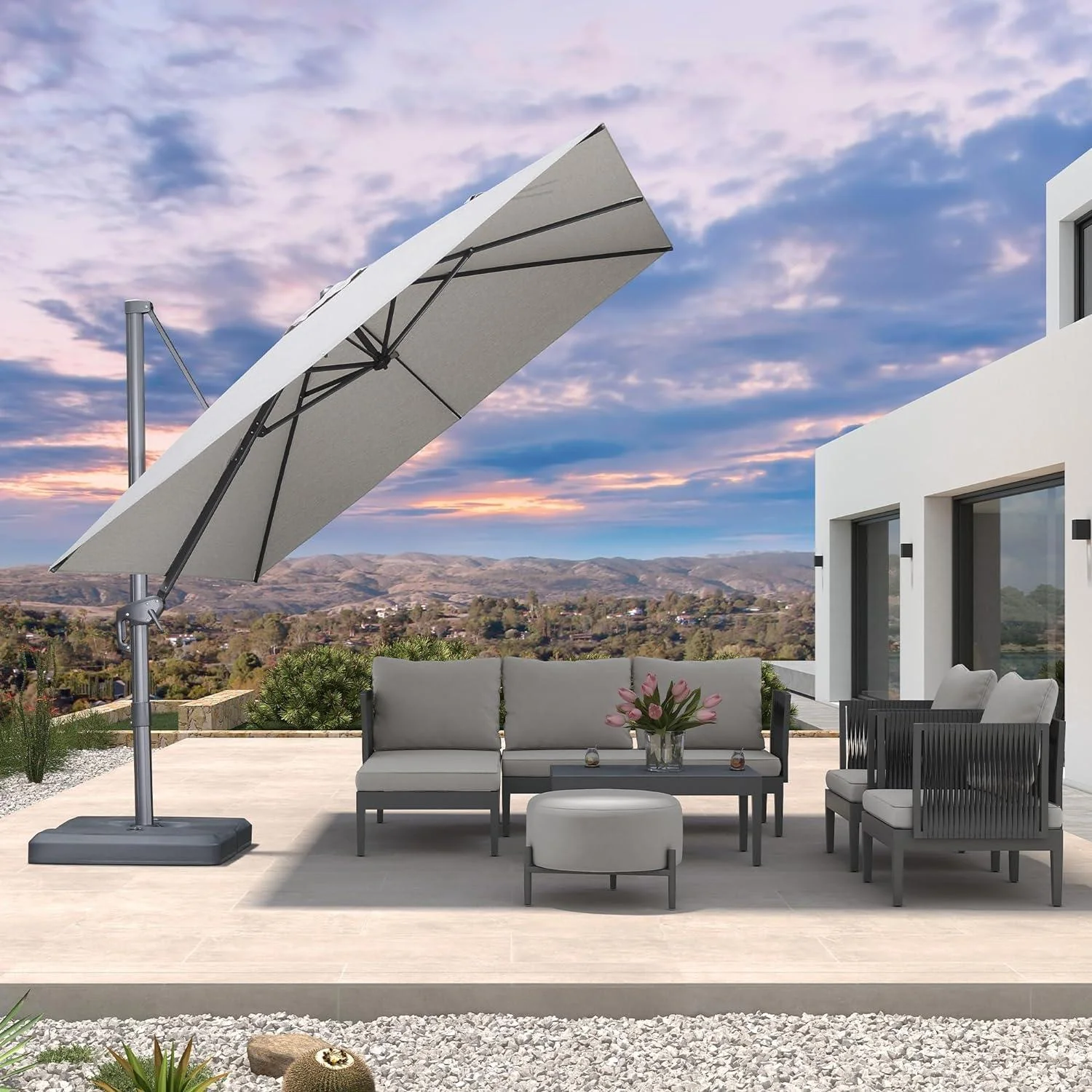 PURPLE LEAF UV Resistant Affordable Patio Outdoor Umbrella with Recycled Fabric - Image 51