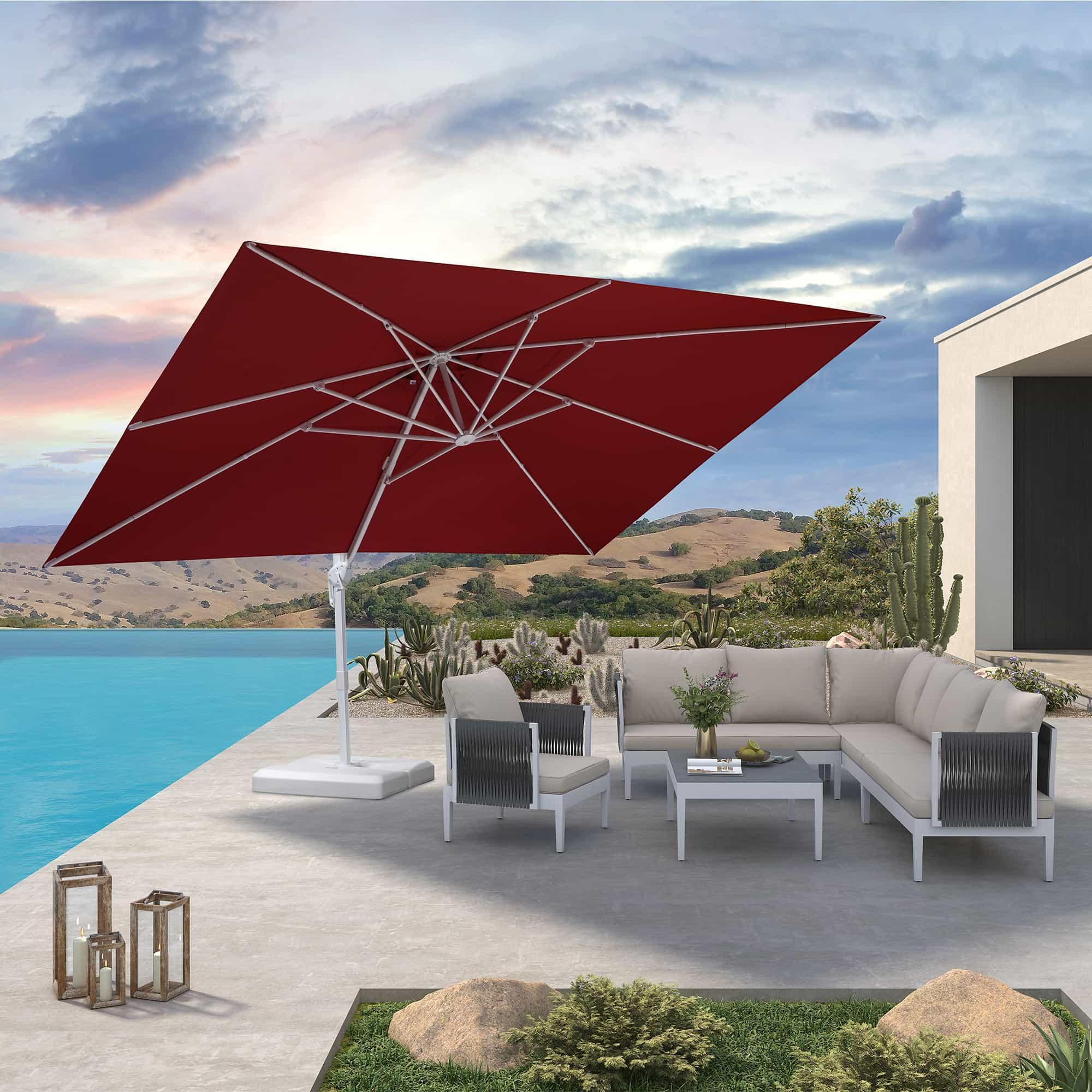 PURPLE LEAF White Outdoor Patio Umbrella Economical Large Patio Umbrellas - Image 102