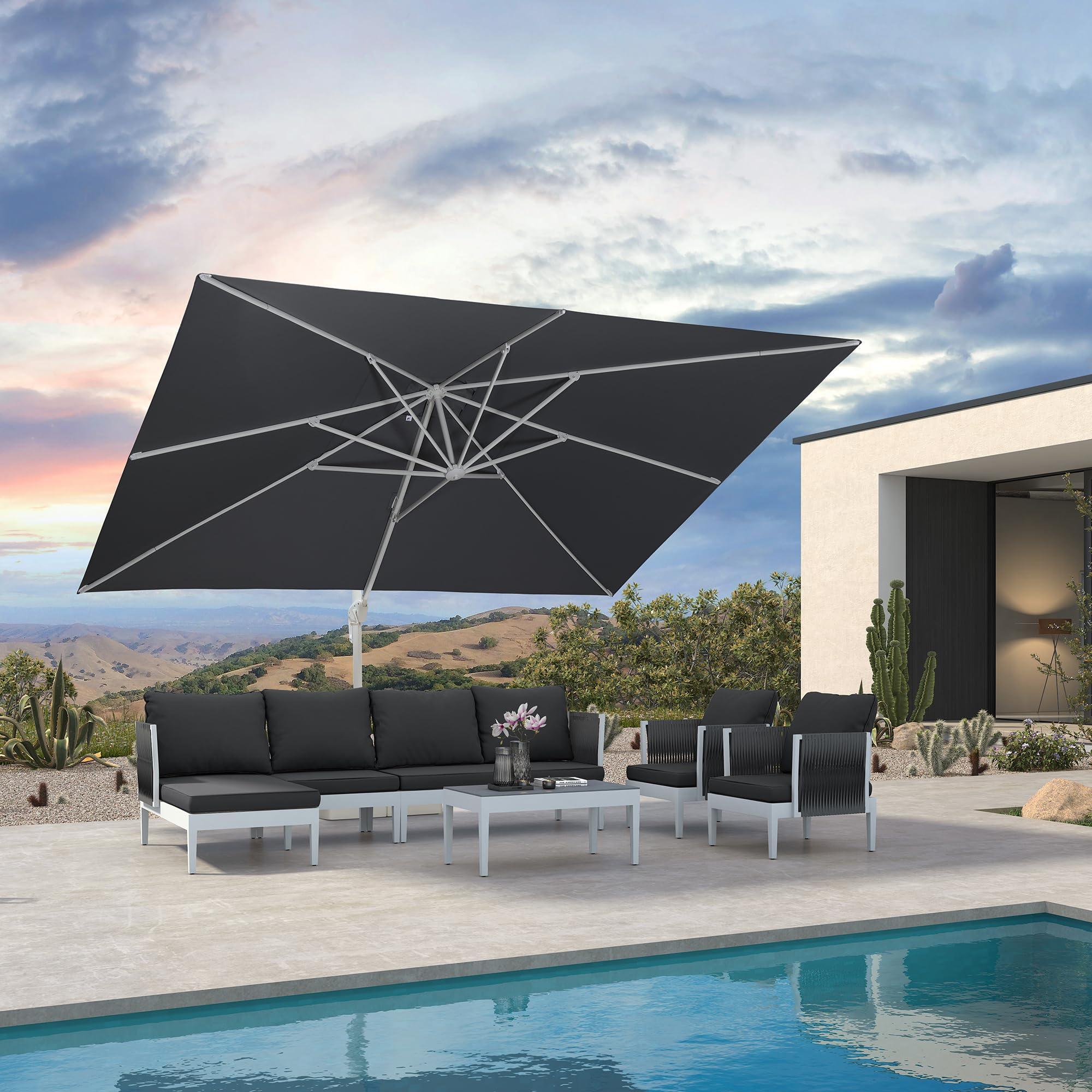 PURPLE LEAF White Outdoor Patio Umbrella Economical Large Patio Umbrellas - Image 50