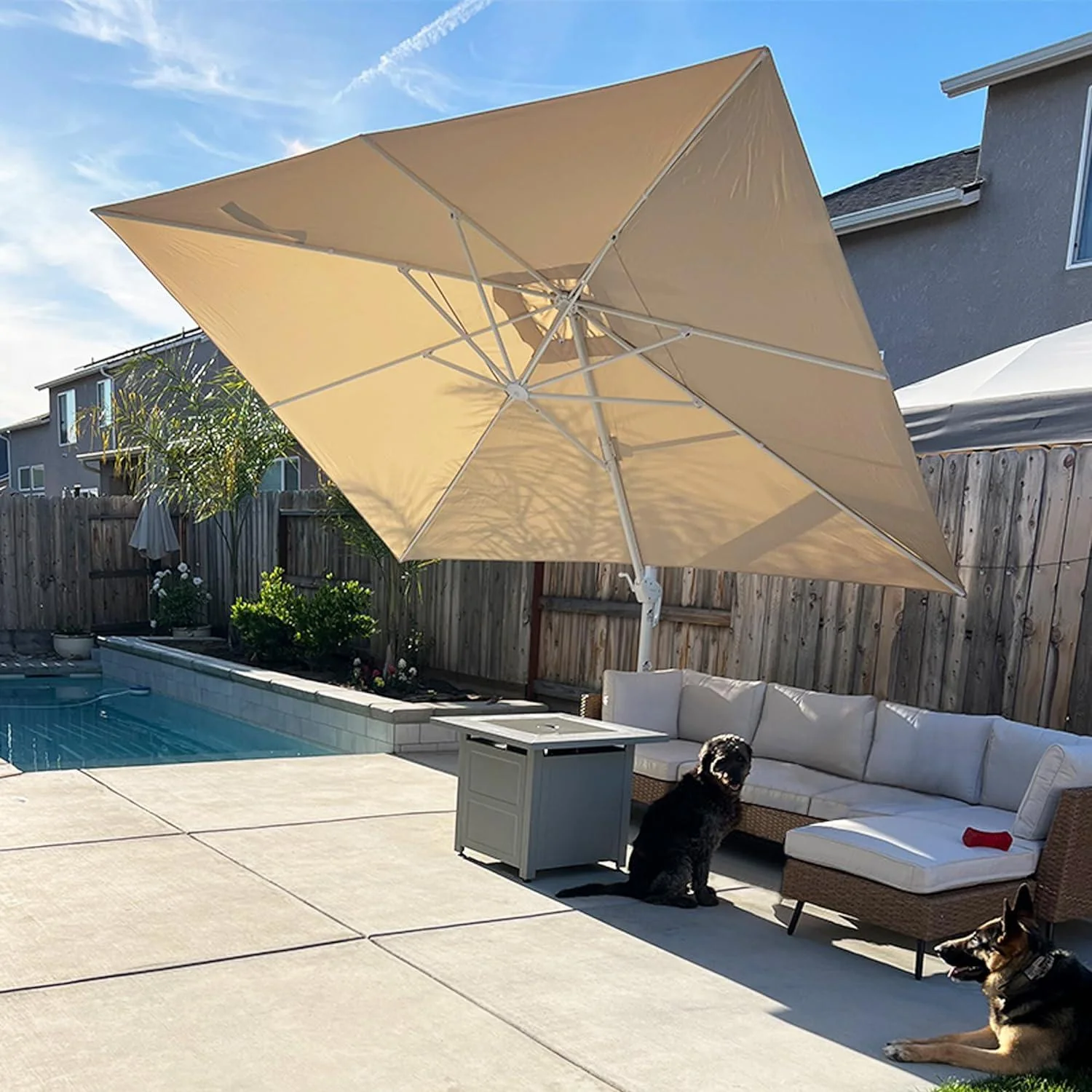 PURPLE LEAF White Outdoor Patio Umbrella Economical Large Patio Umbrellas - Image 16