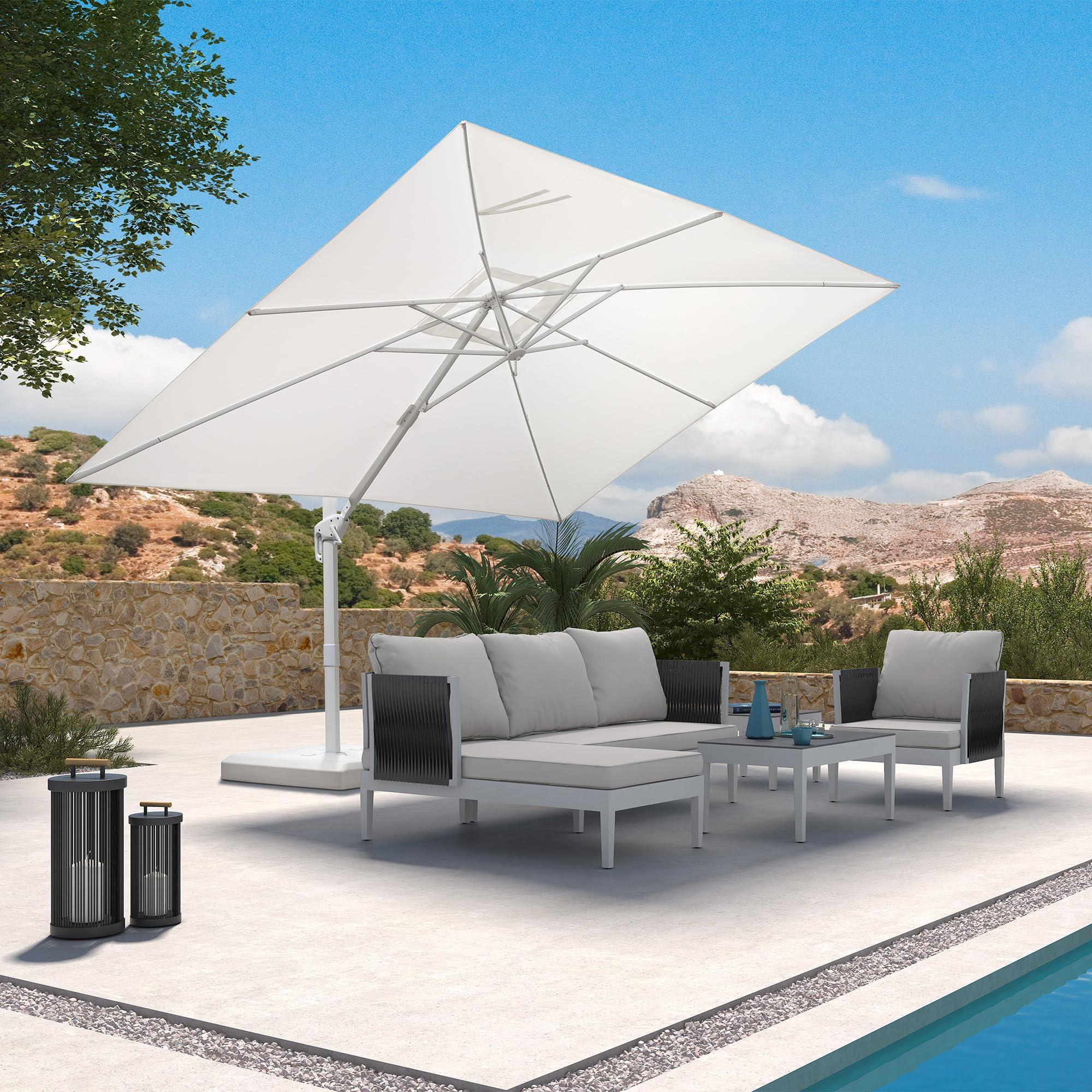 PURPLE LEAF White Outdoor Patio Umbrella Economical Large Patio Umbrellas - Image 17