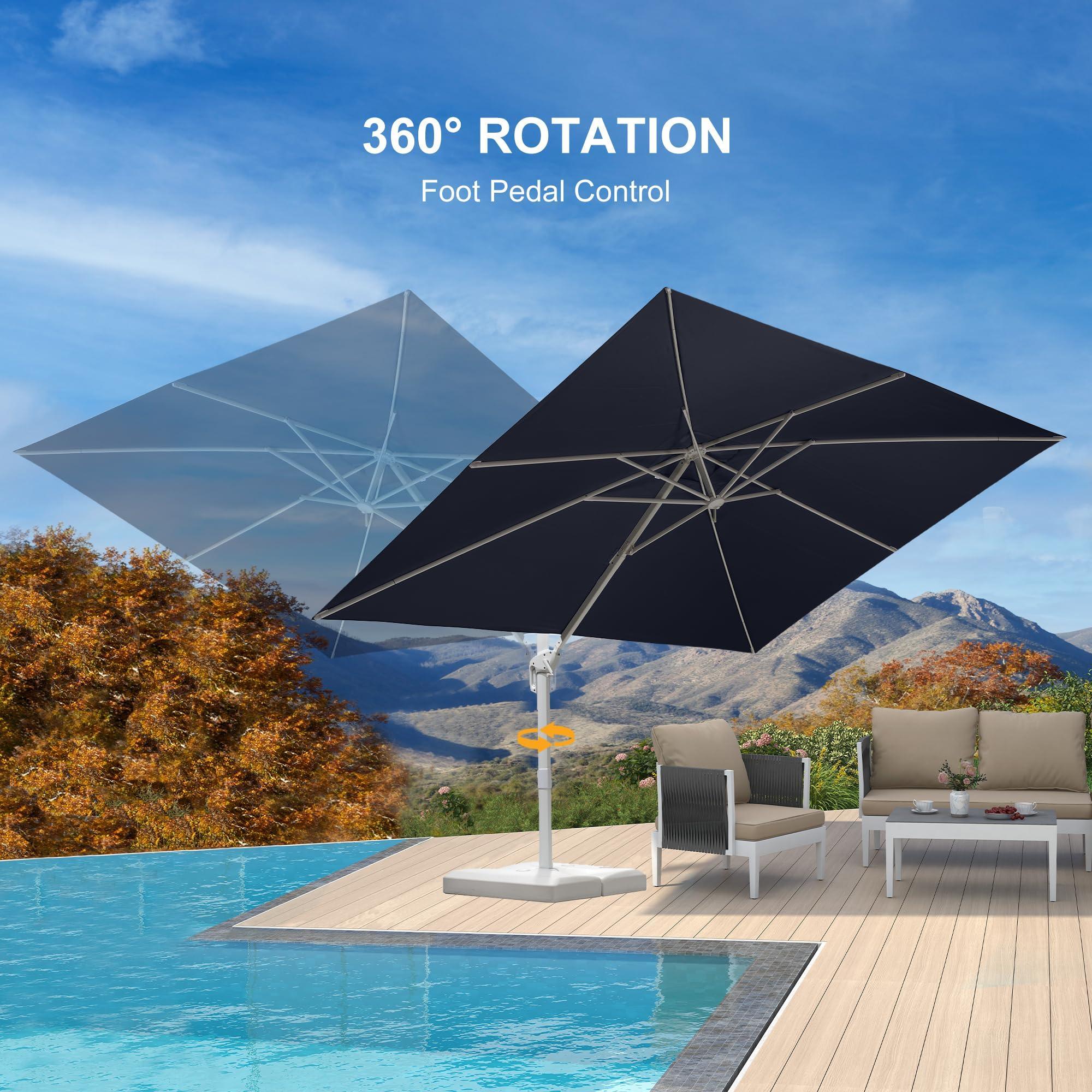 PURPLE LEAF White Outdoor Patio Umbrella Economical Large Patio Umbrellas - Image 67