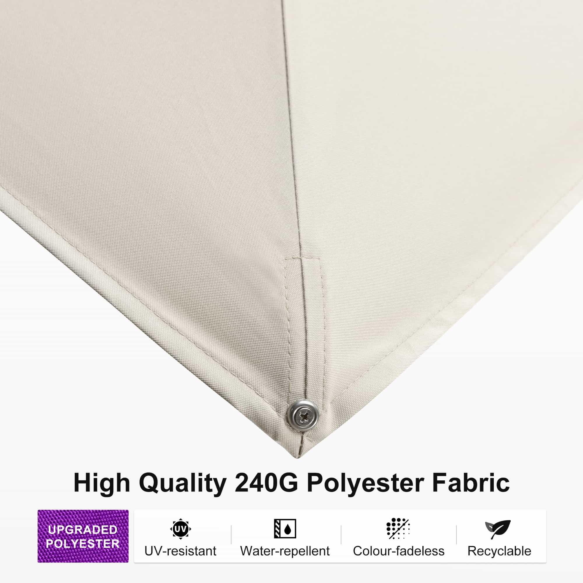 PURPLE LEAF Wood Grain Cantilever Patio Umbrella Aluminum Outdoor Umbrellas - Image 106