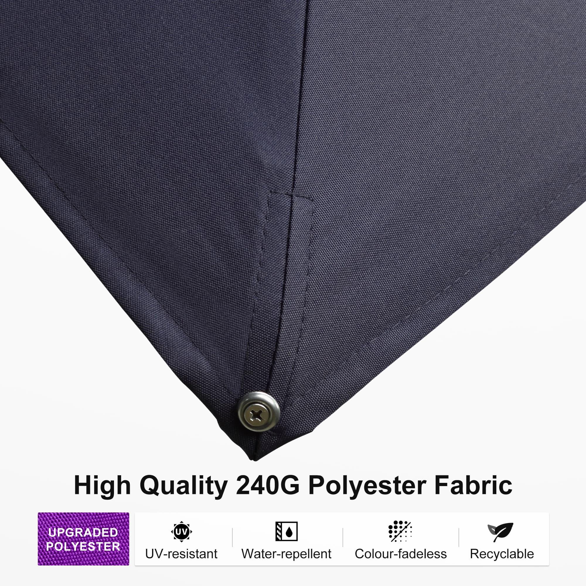 PURPLE LEAF Wood Grain Cantilever Patio Umbrella Aluminum Outdoor Umbrellas - Image 159