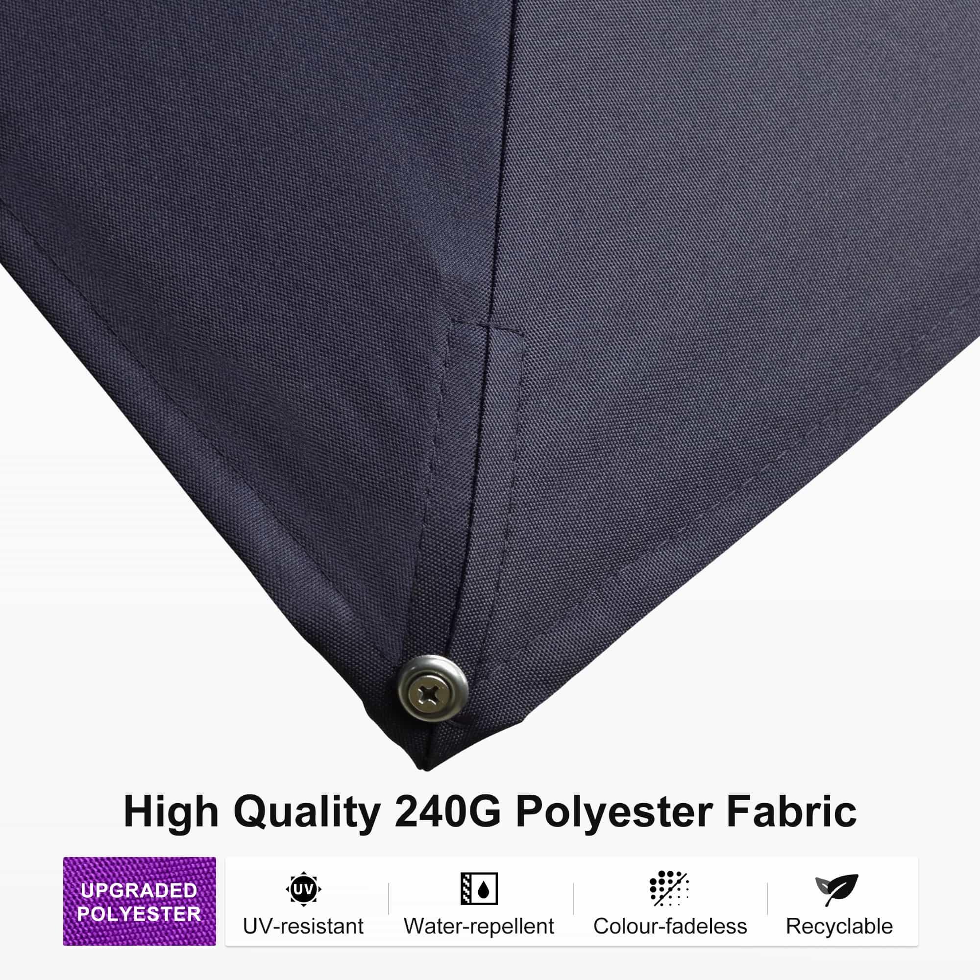 PURPLE LEAF Wood Grain Cantilever Patio Umbrella Aluminum Outdoor Umbrellas - Image 87