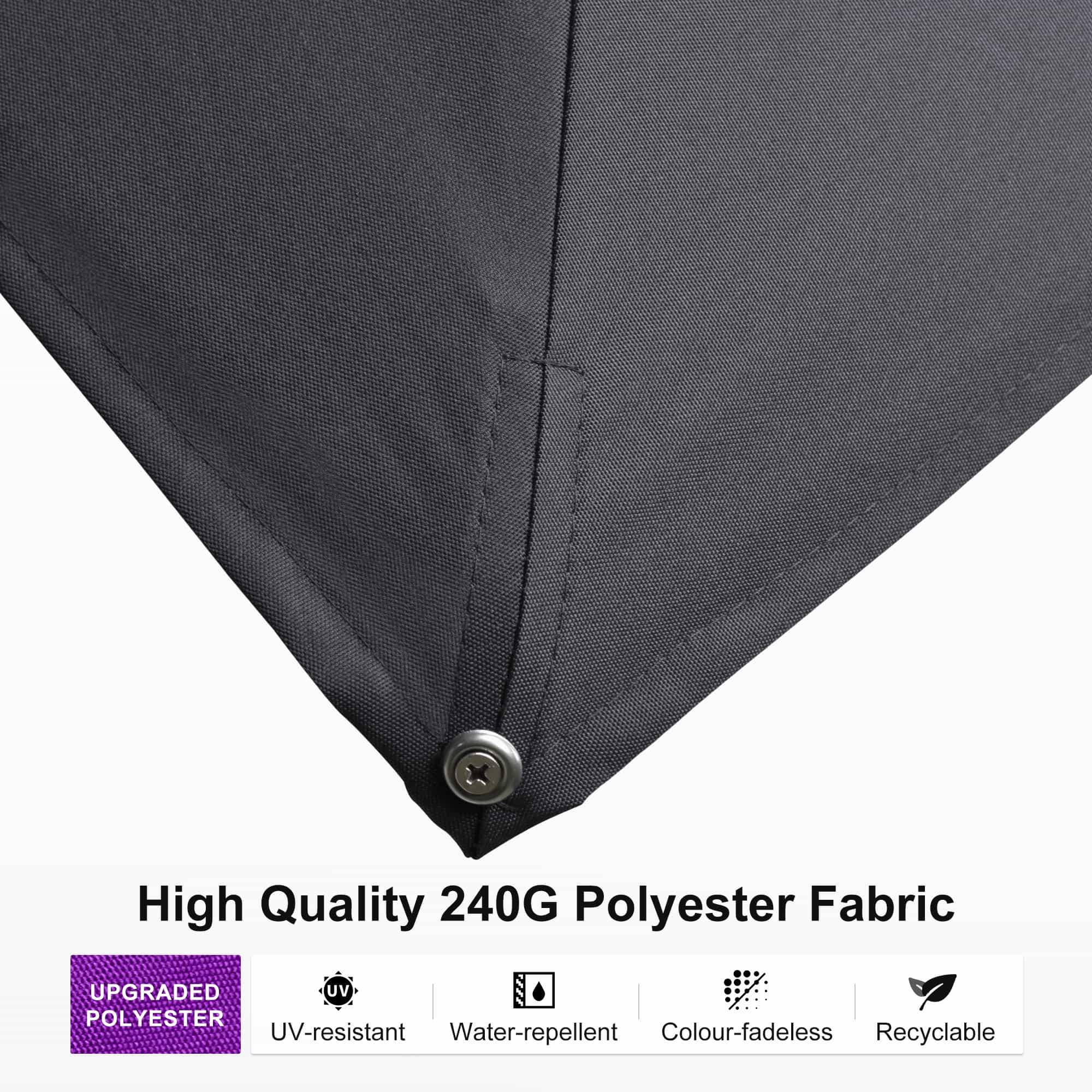 PURPLE LEAF Wood Grain Cantilever Patio Umbrella Aluminum Outdoor Umbrellas - Image 97