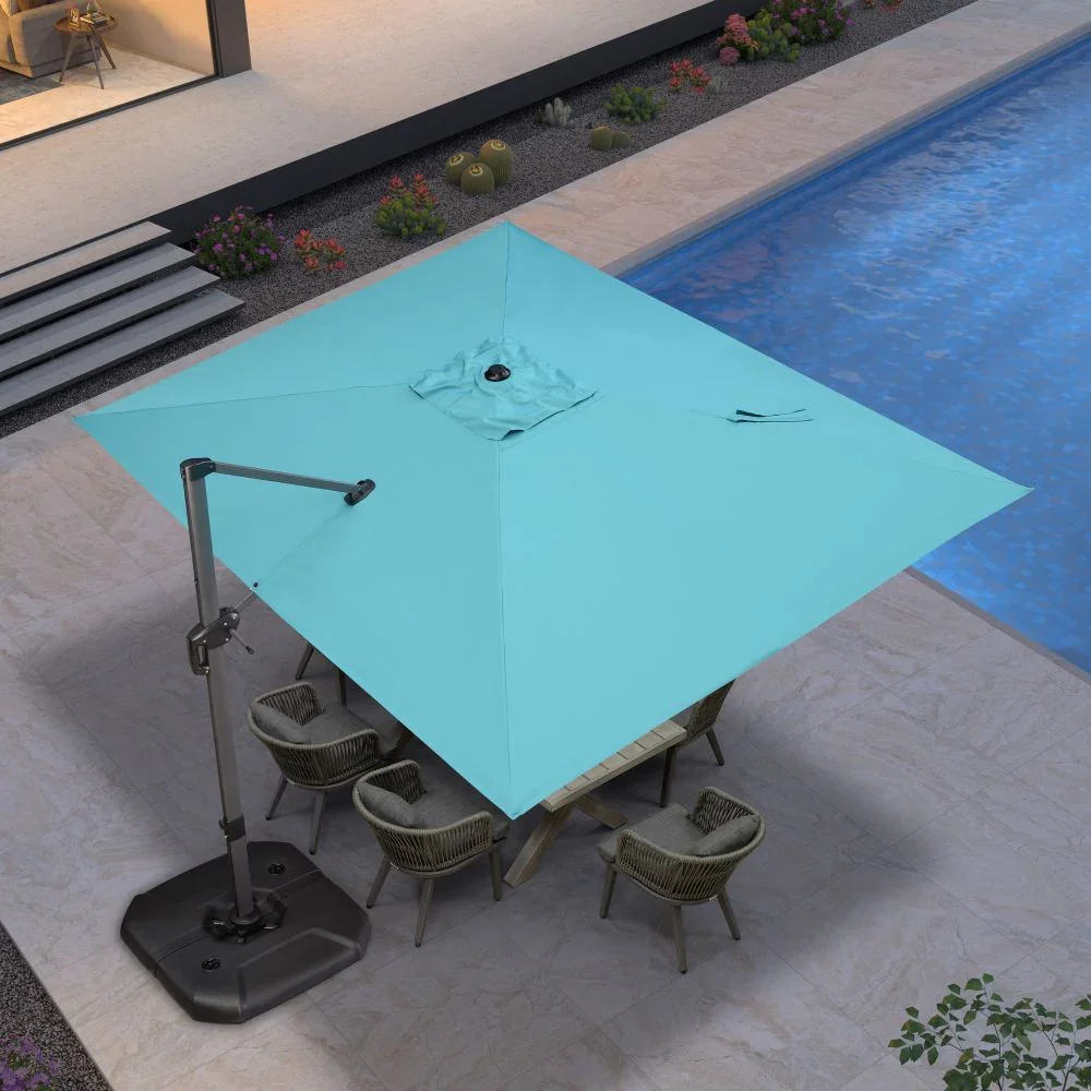 PURPLE LEAF Patio Outdoor Large Umbrella Square and Rectangular Cantilever Yard Sun Umbrellas - Image 223