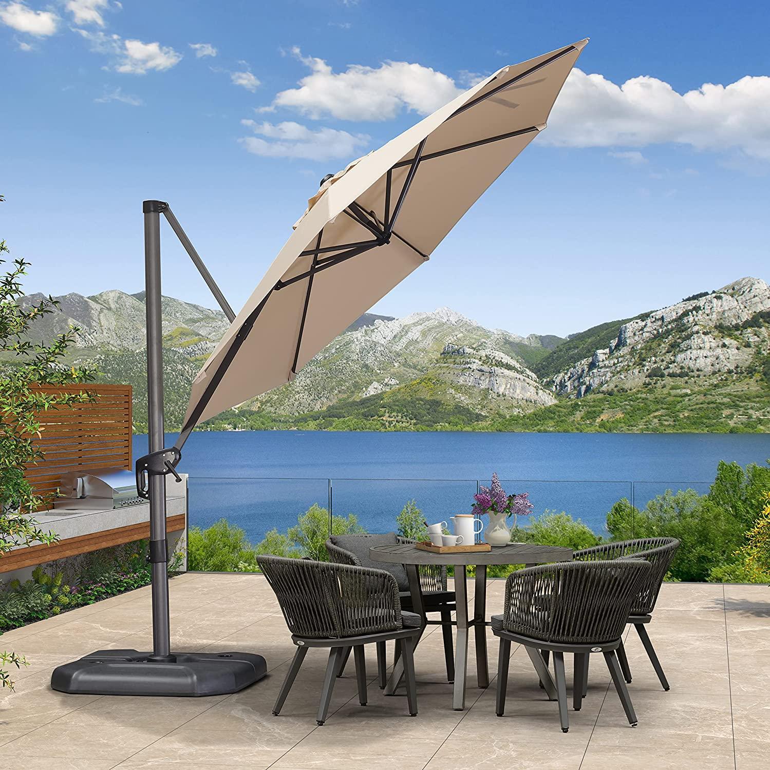 Clearance - PURPLE LEAF OPEN BOX 10 / 11 ft Patio Outdoor Garden Umbrella - Image 26