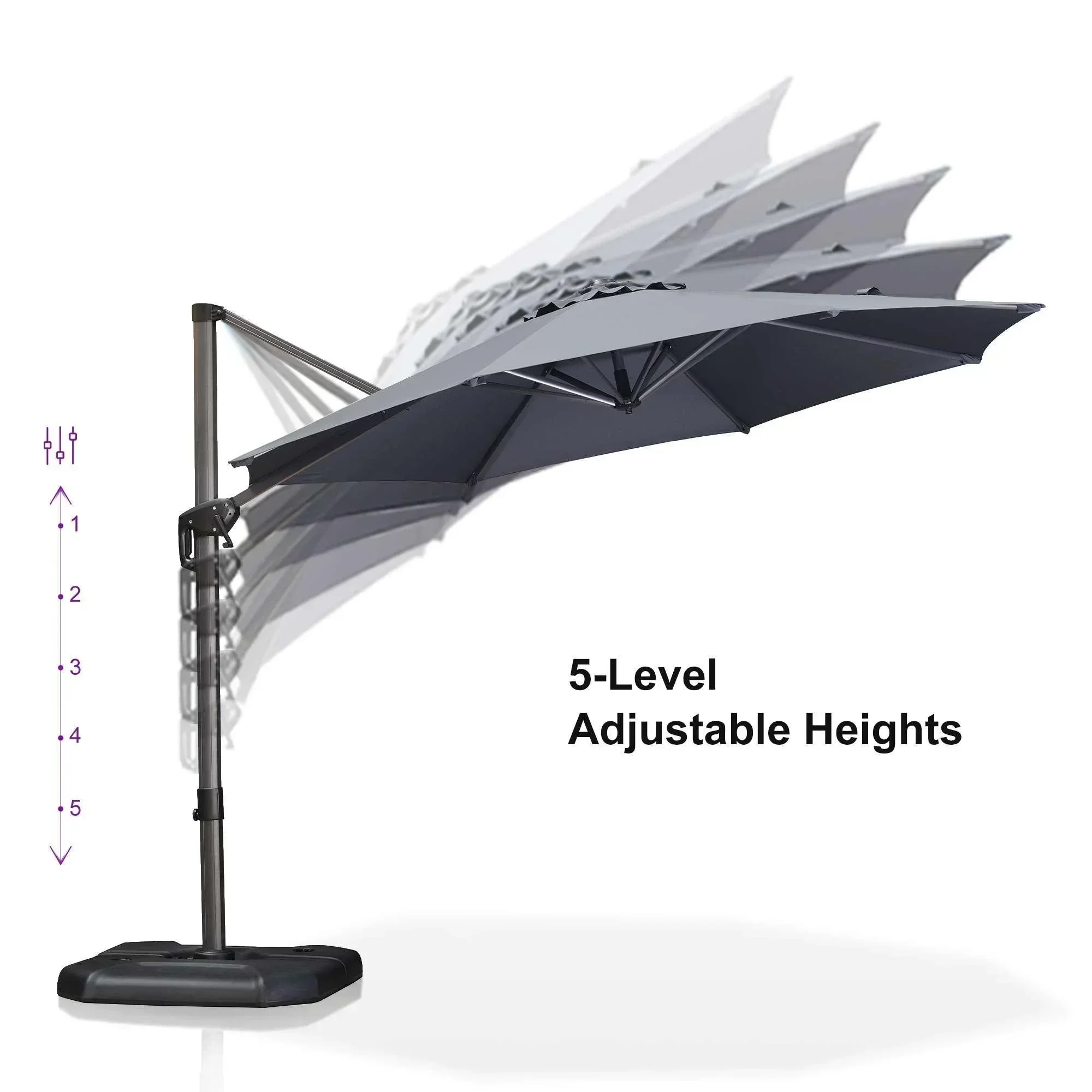 Clearance - PURPLE LEAF OPEN BOX 10 / 11 ft Patio Outdoor Garden Umbrella - Image 88