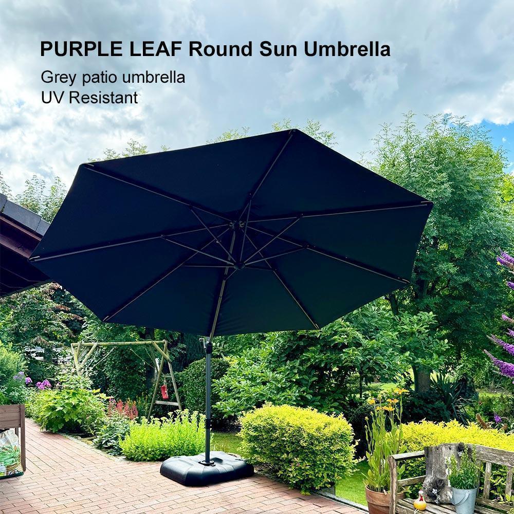 Clearance - PURPLE LEAF OPEN BOX 10 / 11 ft Patio Outdoor Garden Umbrella - Image 123
