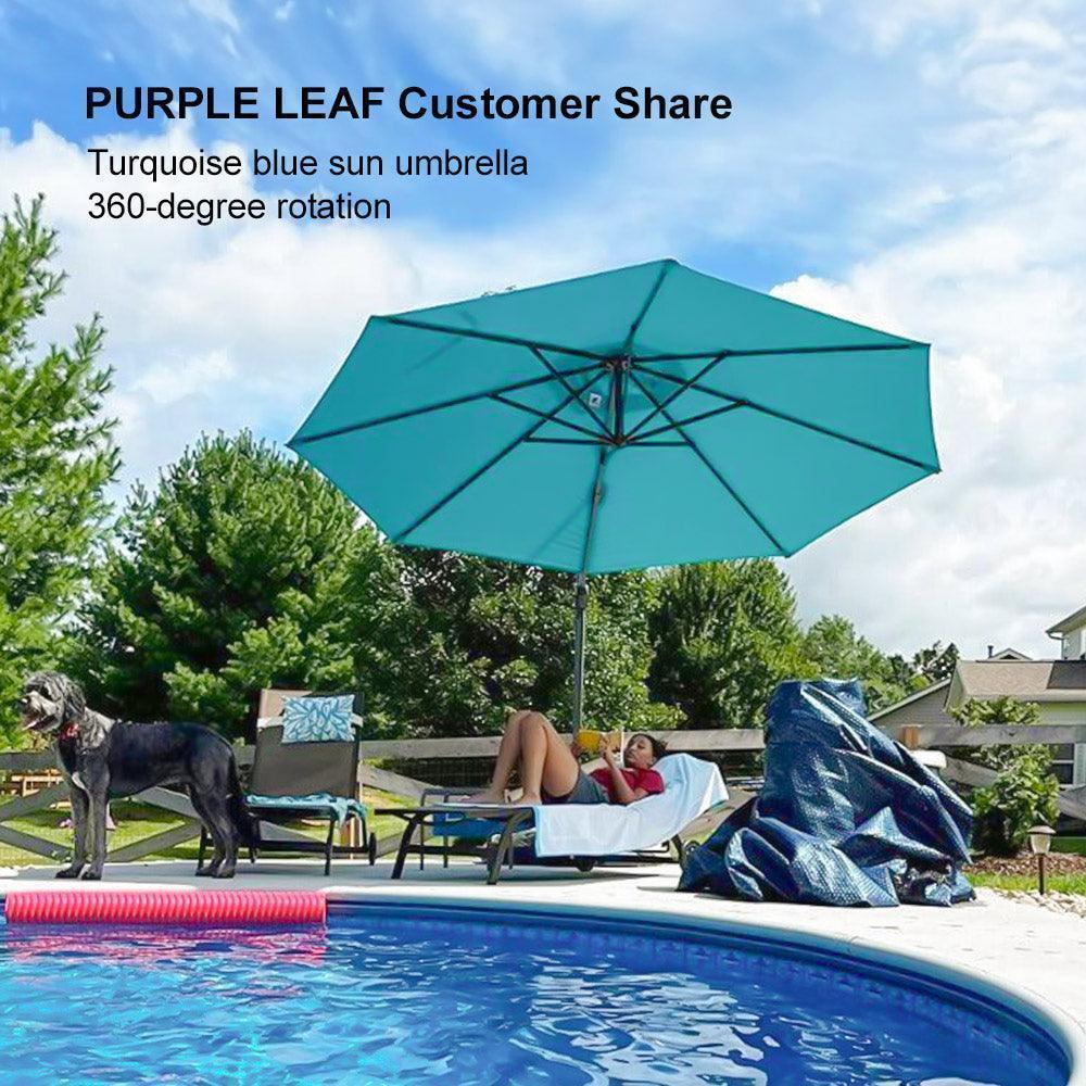 Clearance - PURPLE LEAF OPEN BOX 10 / 11 ft Patio Outdoor Garden Umbrella - Image 124