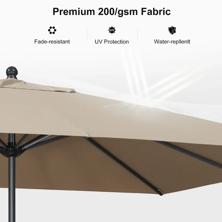 PURPLE LEAF Aluminum Market Patio Umbrella Commercial Outdoor Garden Umbrella - Image 107