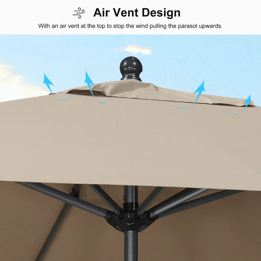 PURPLE LEAF Aluminum Market Patio Umbrella Commercial Outdoor Garden Umbrella - Image 108