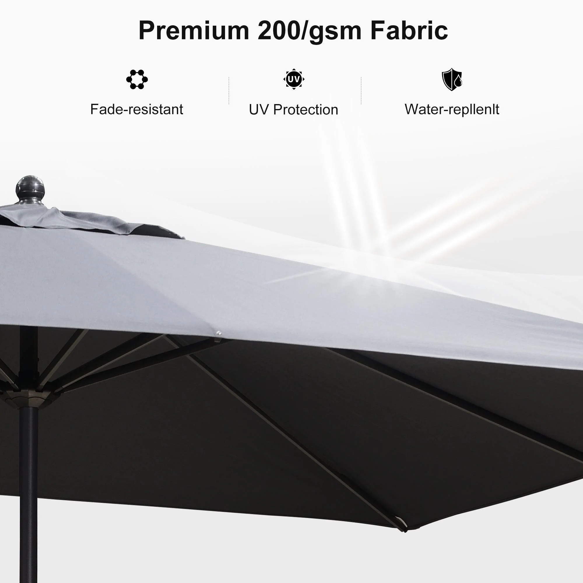 PURPLE LEAF Aluminum Market Patio Umbrella Commercial Outdoor Garden Umbrella - Image 30