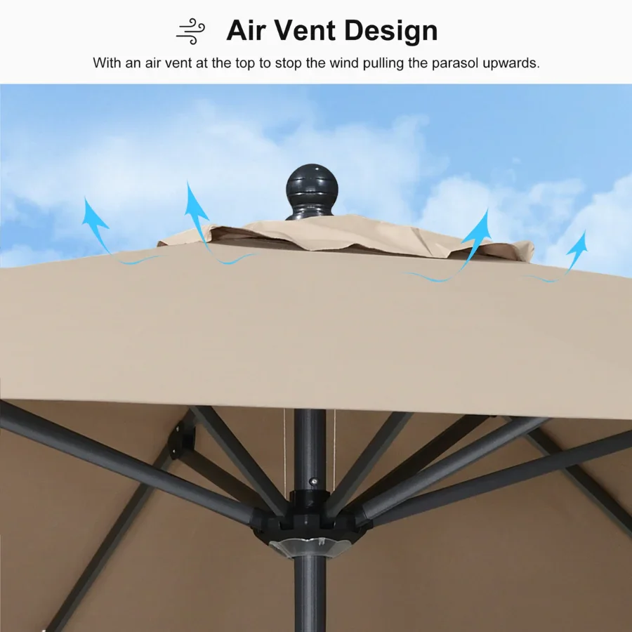 PURPLE LEAF Aluminum Market Patio Umbrella Commercial Outdoor Garden Umbrella - Image 38