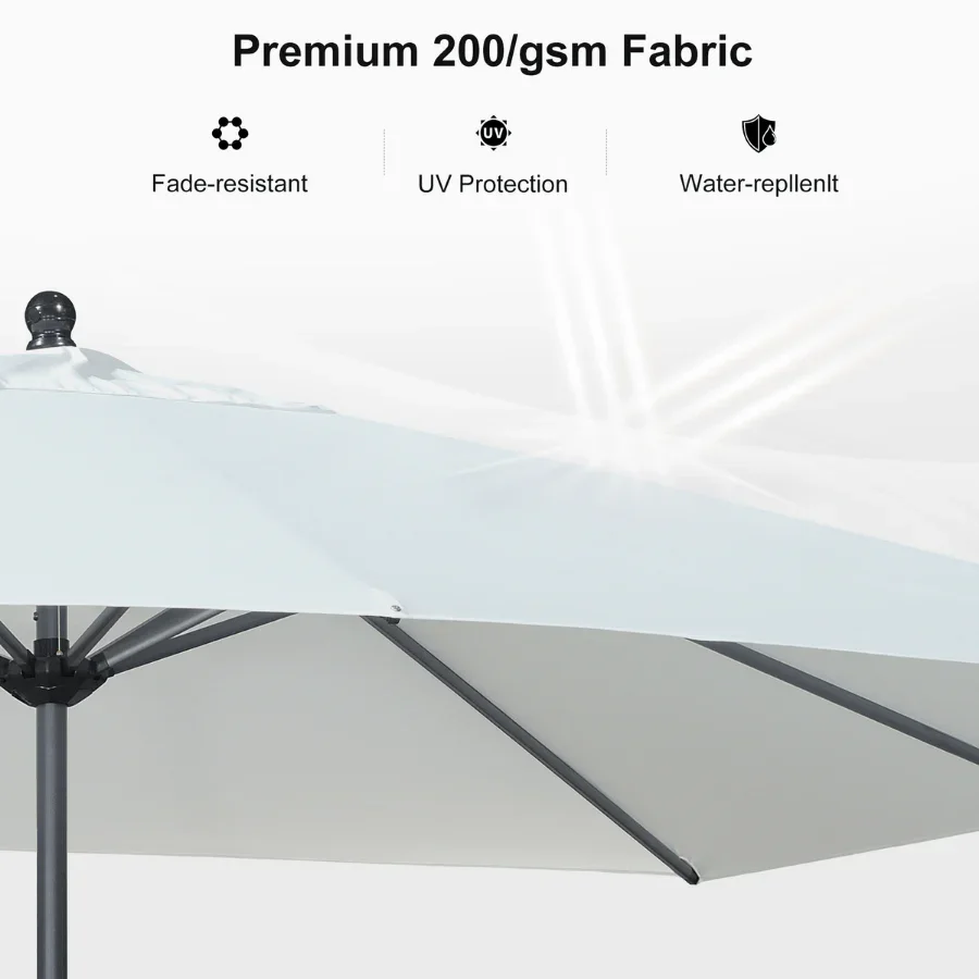 PURPLE LEAF Aluminum Market Patio Umbrella Commercial Outdoor Garden Umbrella - Image 99