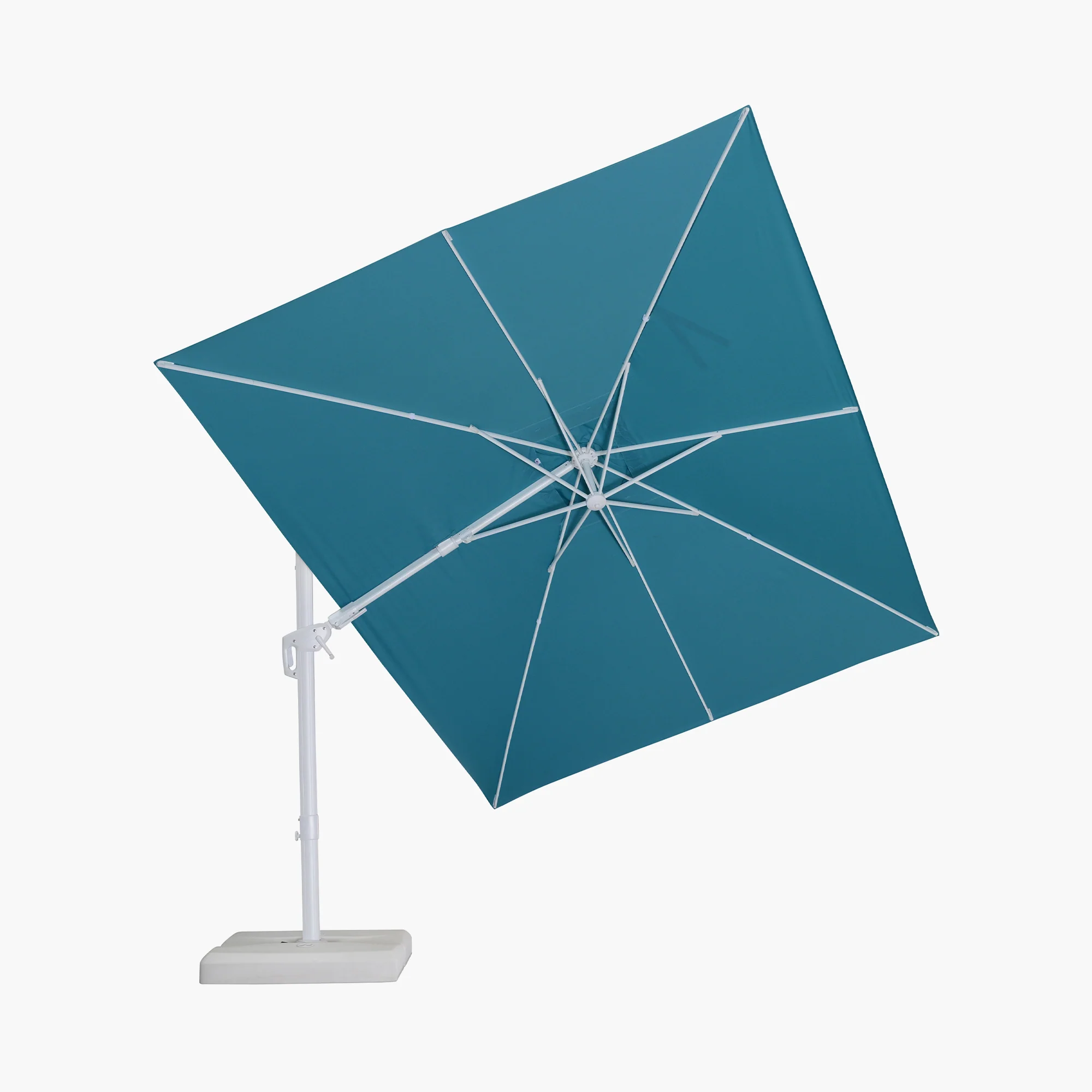 PURPLE LEAF Best White Patio Rotating Umbrella Swivel Outdoor Umbrellas - Image 101