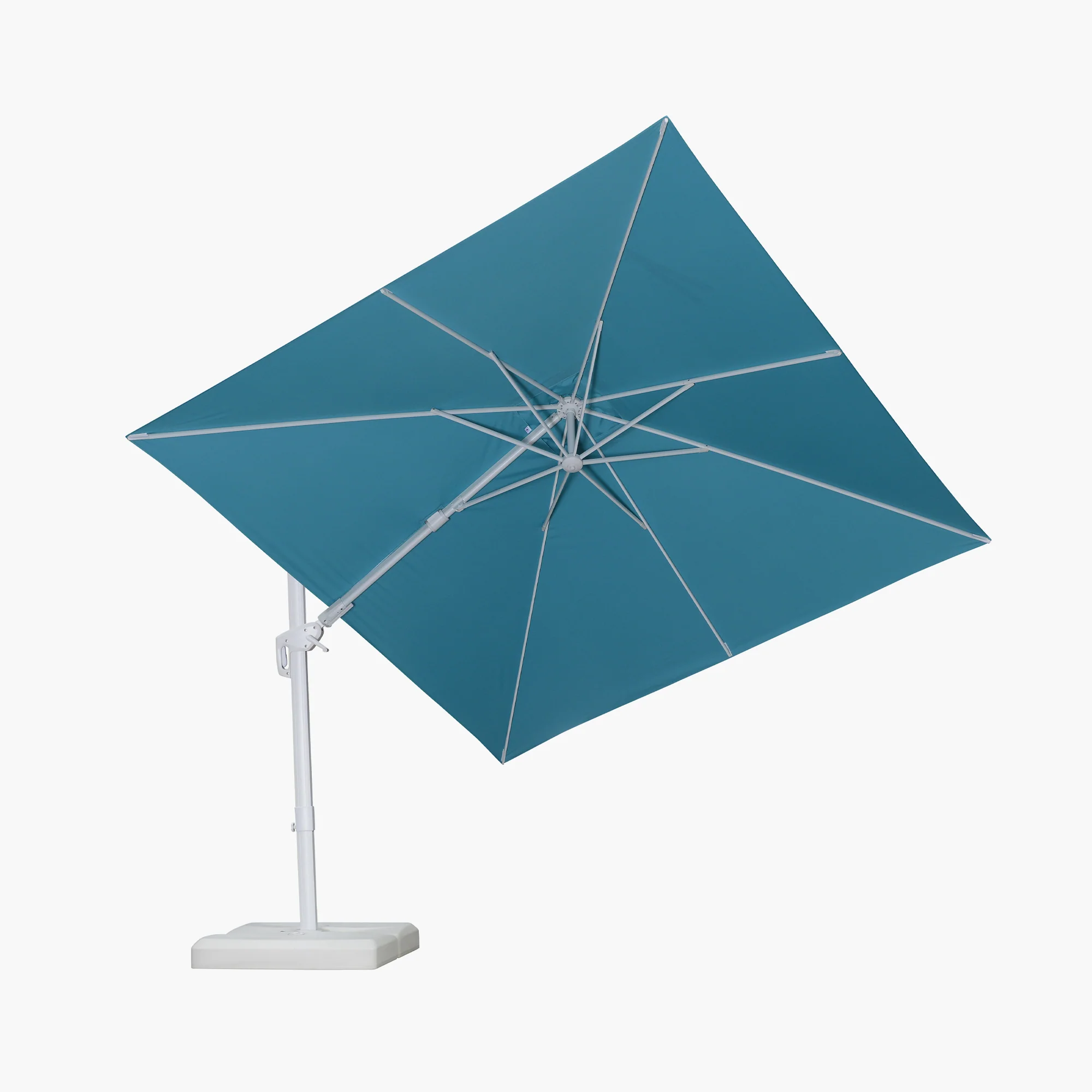 PURPLE LEAF Best White Patio Rotating Umbrella Swivel Outdoor Umbrellas - Image 105