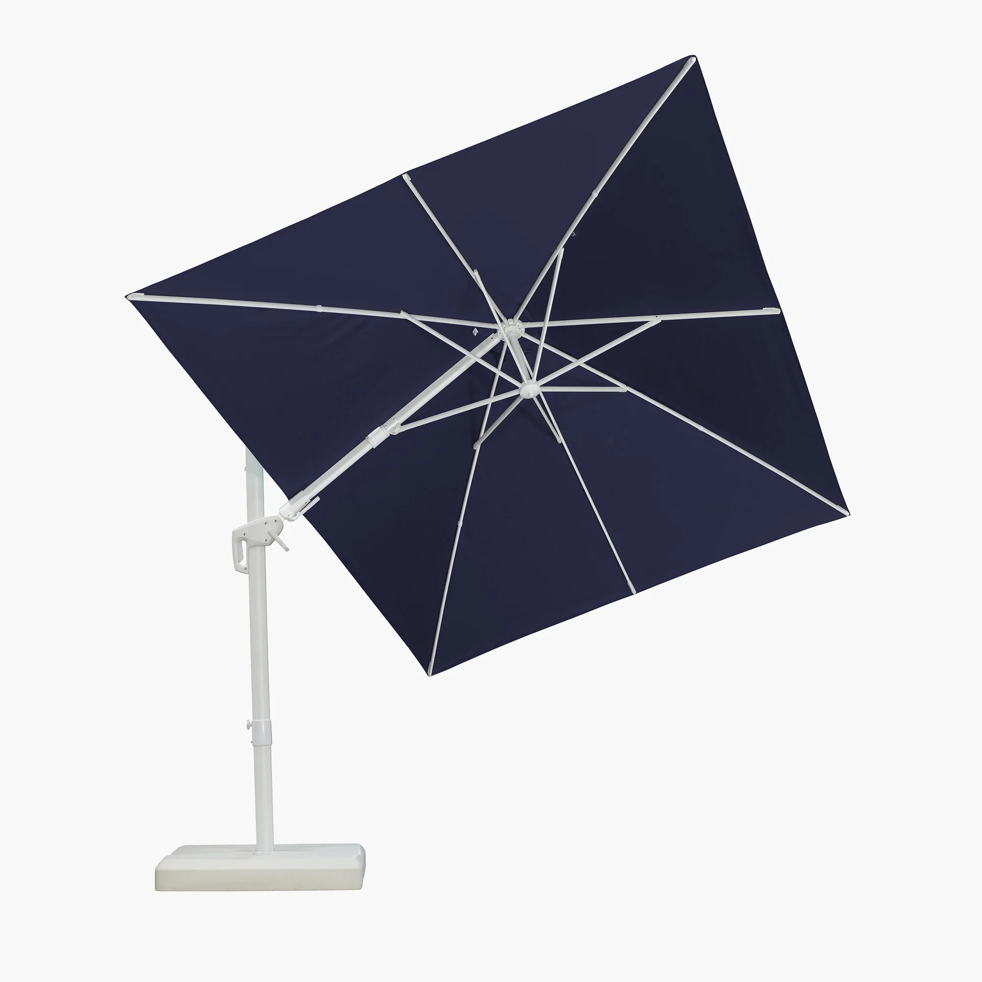PURPLE LEAF Best White Patio Rotating Umbrella Swivel Outdoor Umbrellas - Image 108
