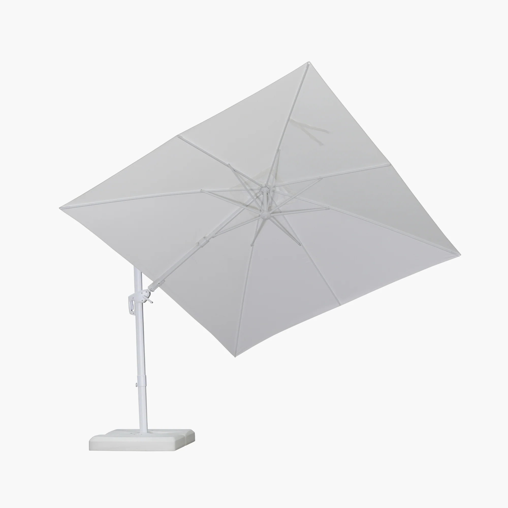 PURPLE LEAF Best White Patio Rotating Umbrella Swivel Outdoor Umbrellas - Image 40