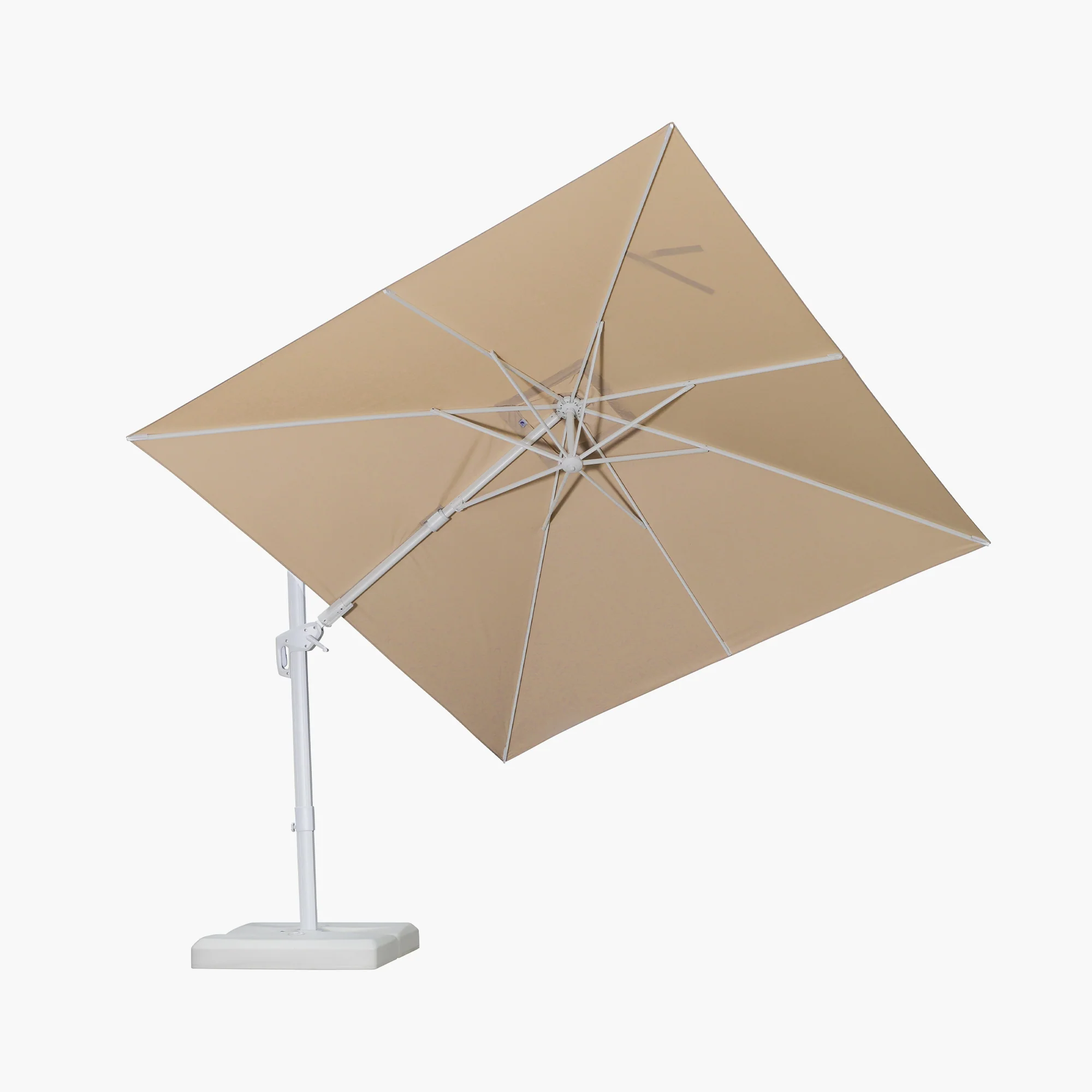 PURPLE LEAF Best White Patio Rotating Umbrella Swivel Outdoor Umbrellas - Image 48