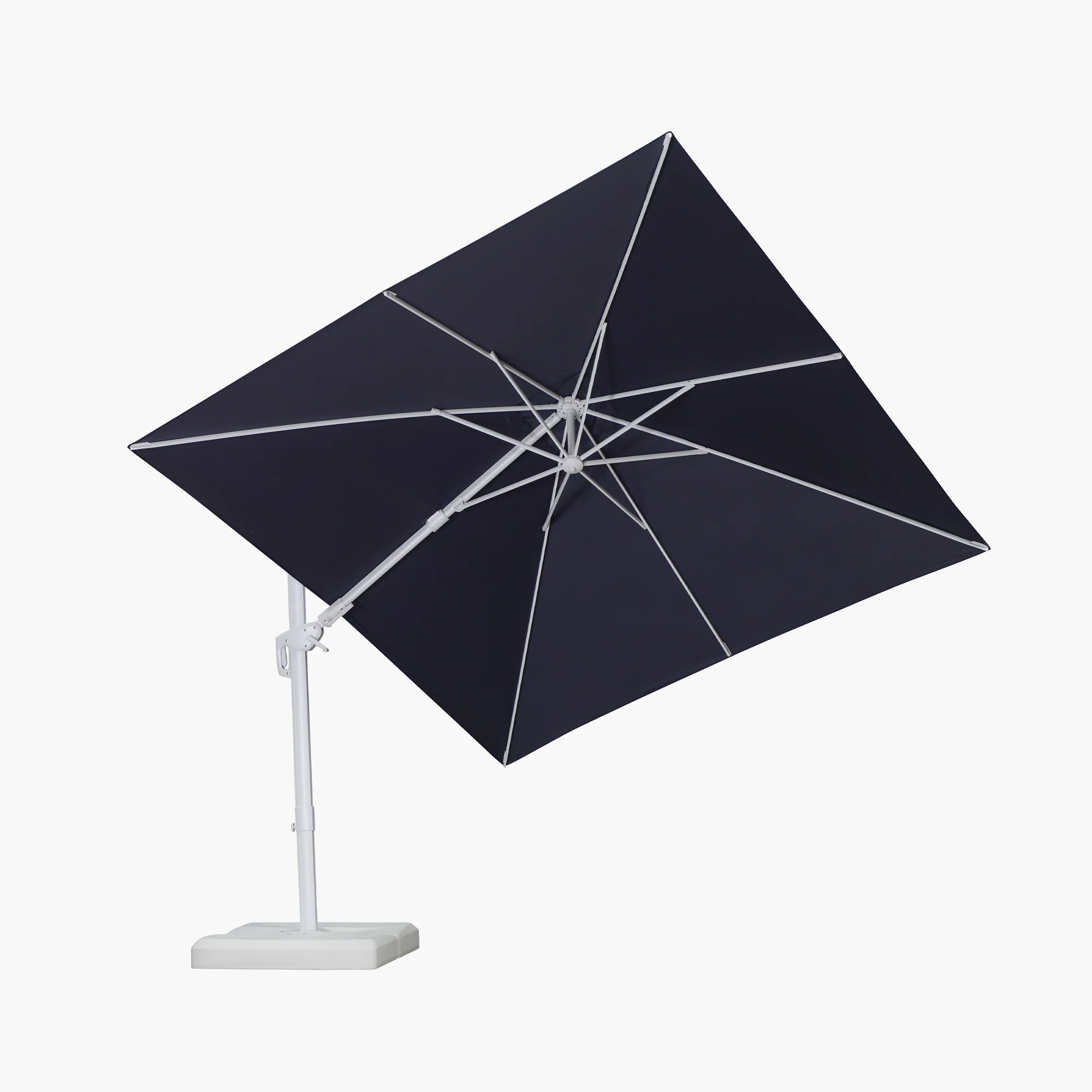 PURPLE LEAF Best White Patio Rotating Umbrella Swivel Outdoor Umbrellas - Image 56