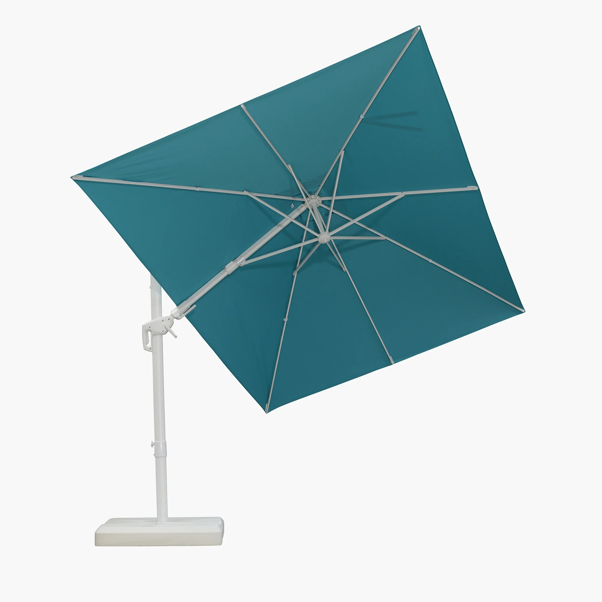 PURPLE LEAF Best White Patio Rotating Umbrella Swivel Outdoor Umbrellas - Image 96