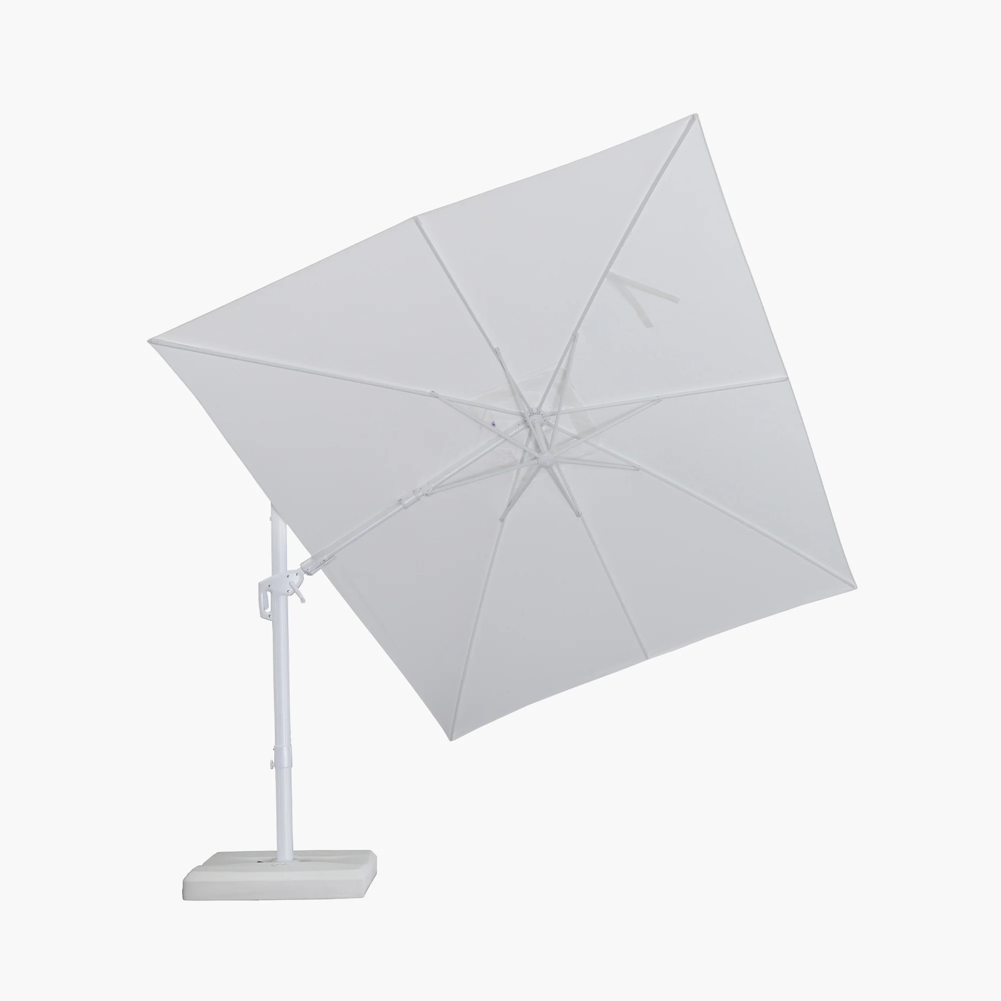 PURPLE LEAF Best White Patio Rotating Umbrella Swivel Outdoor Umbrellas - Image 98