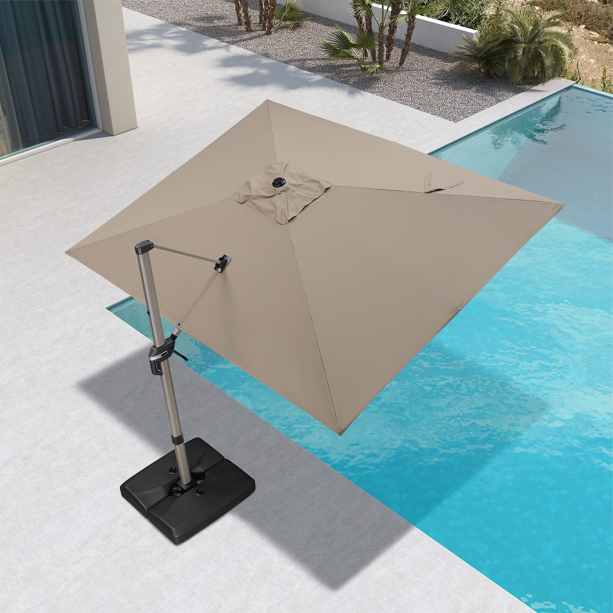 PURPLE LEAF Hailar Deluxe Outdoor Patio Umbrella Aluminum Cantilever Umbrellas - Image 96