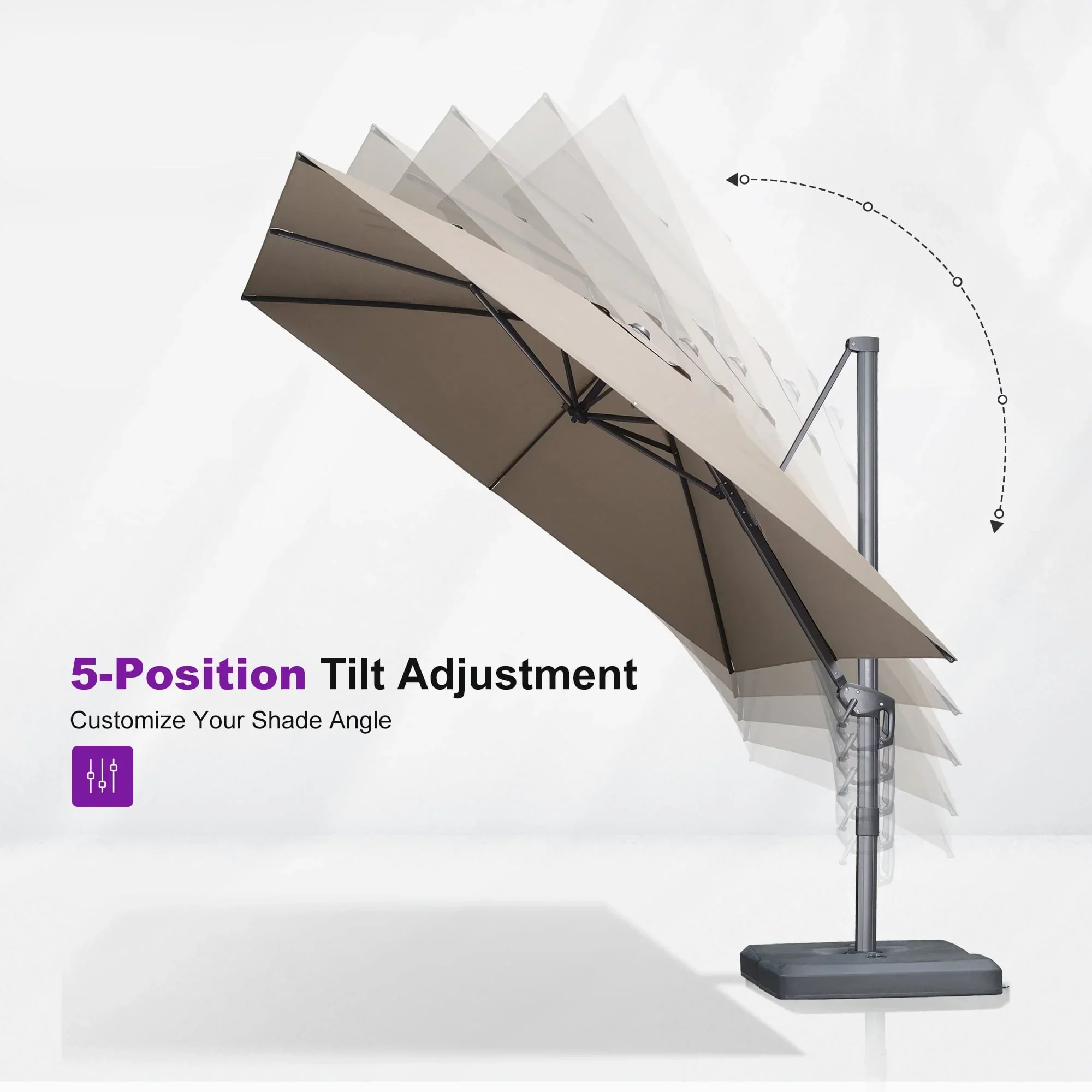 PURPLE LEAF UV Resistant Affordable Patio Outdoor Umbrella with Recycled Fabric - Image 118