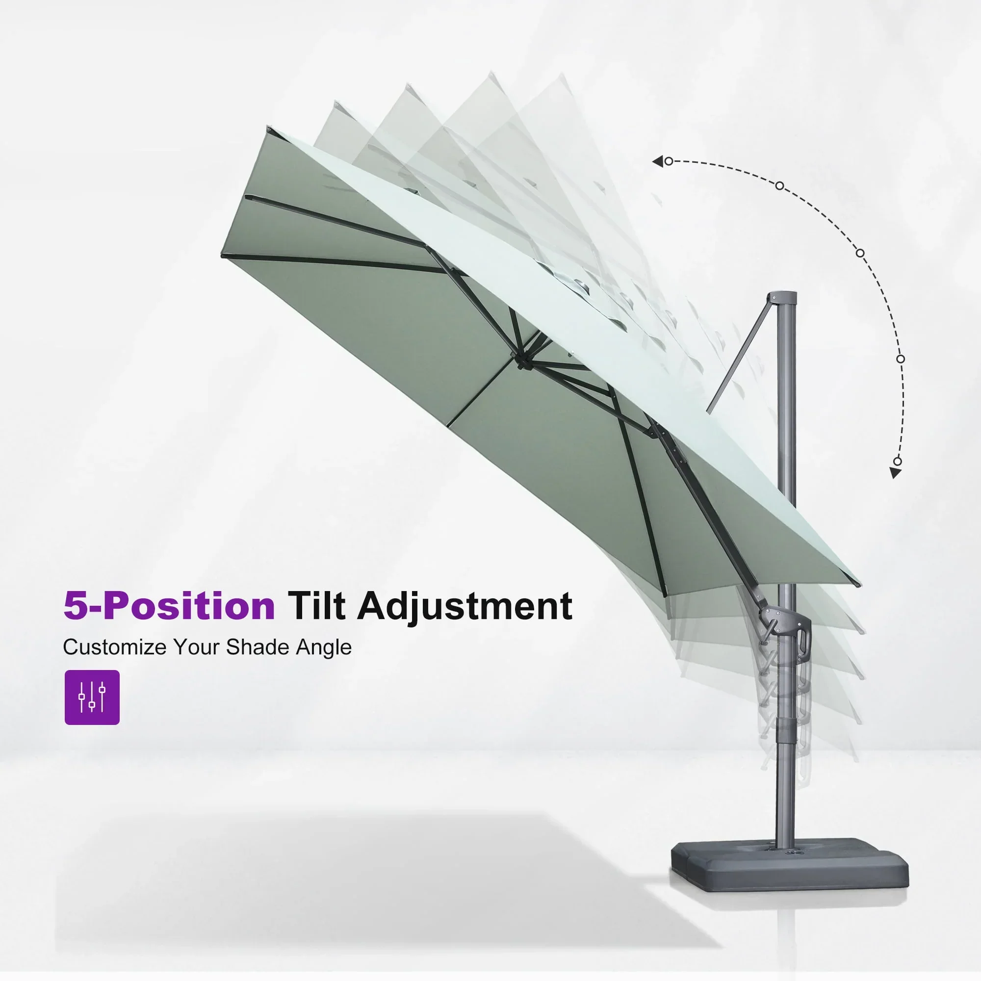 PURPLE LEAF UV Resistant Affordable Patio Outdoor Umbrella with Recycled Fabric - Image 120
