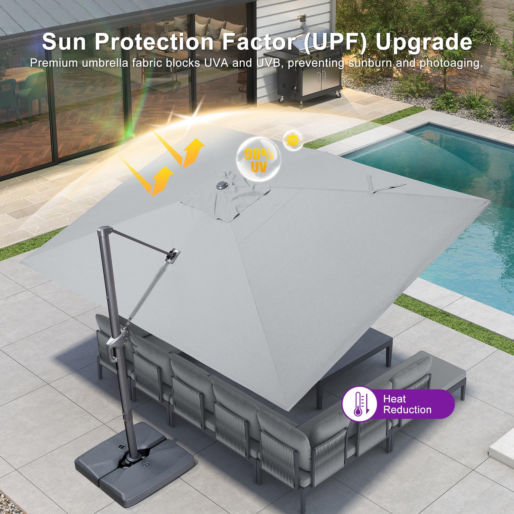 PURPLE LEAF UV Resistant Affordable Patio Outdoor Umbrella with Recycled Fabric - Image 172