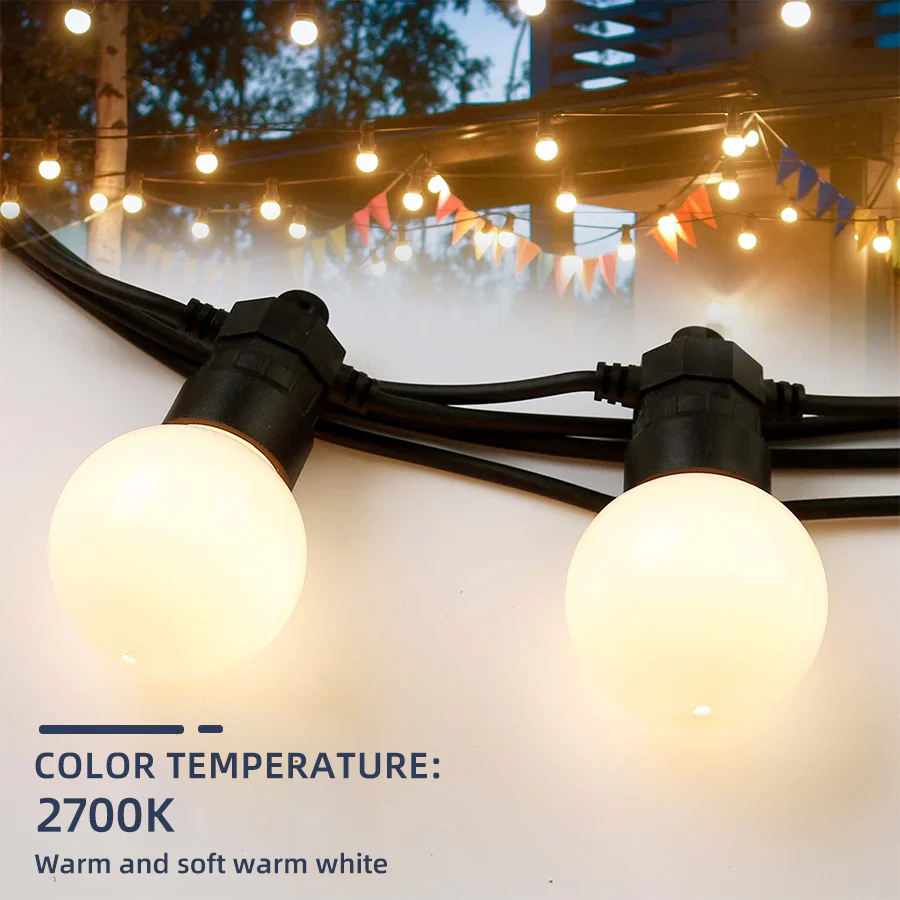 PURPLE LEAF Hardtop Gazebo for Patio Wood Grain Galvanized Steel Frame Awning with String Lights-milky - Image 26